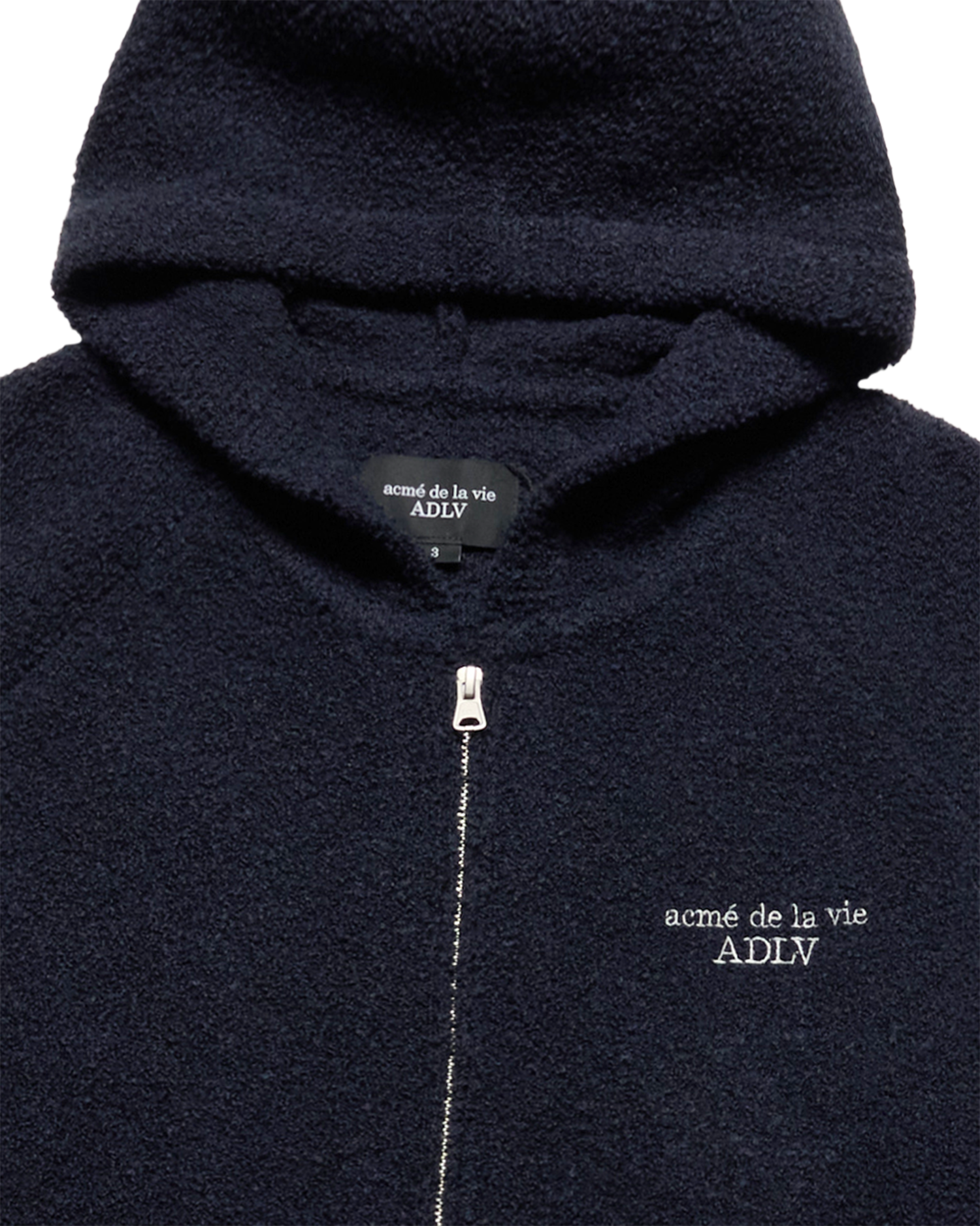 Áo hoodie kéo khóa CLASSIC KNIT Xanh navy