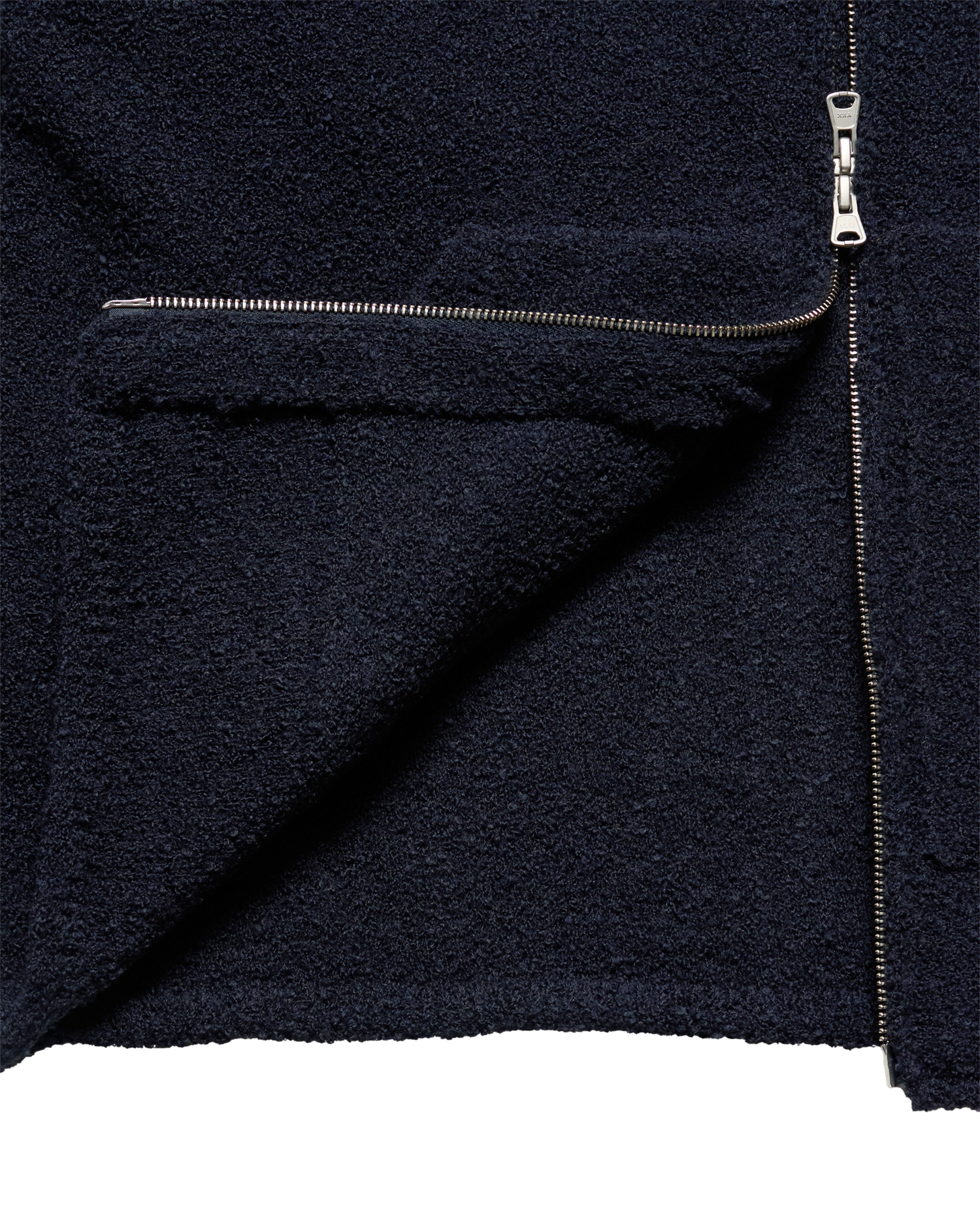 Áo hoodie kéo khóa CLASSIC KNIT Xanh navy