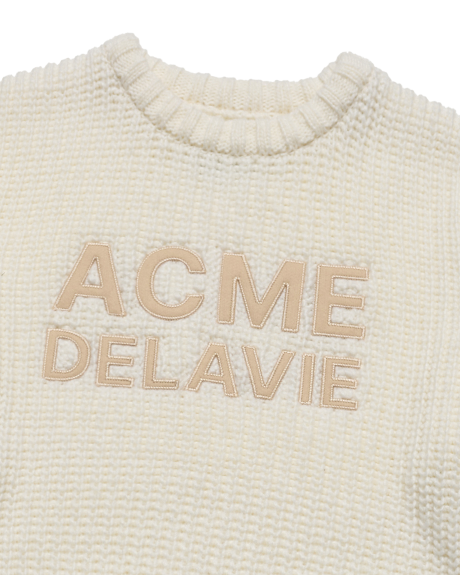 ADLV - Áo nỉ FELT LOGO APPLIQUE Trắng ngà
