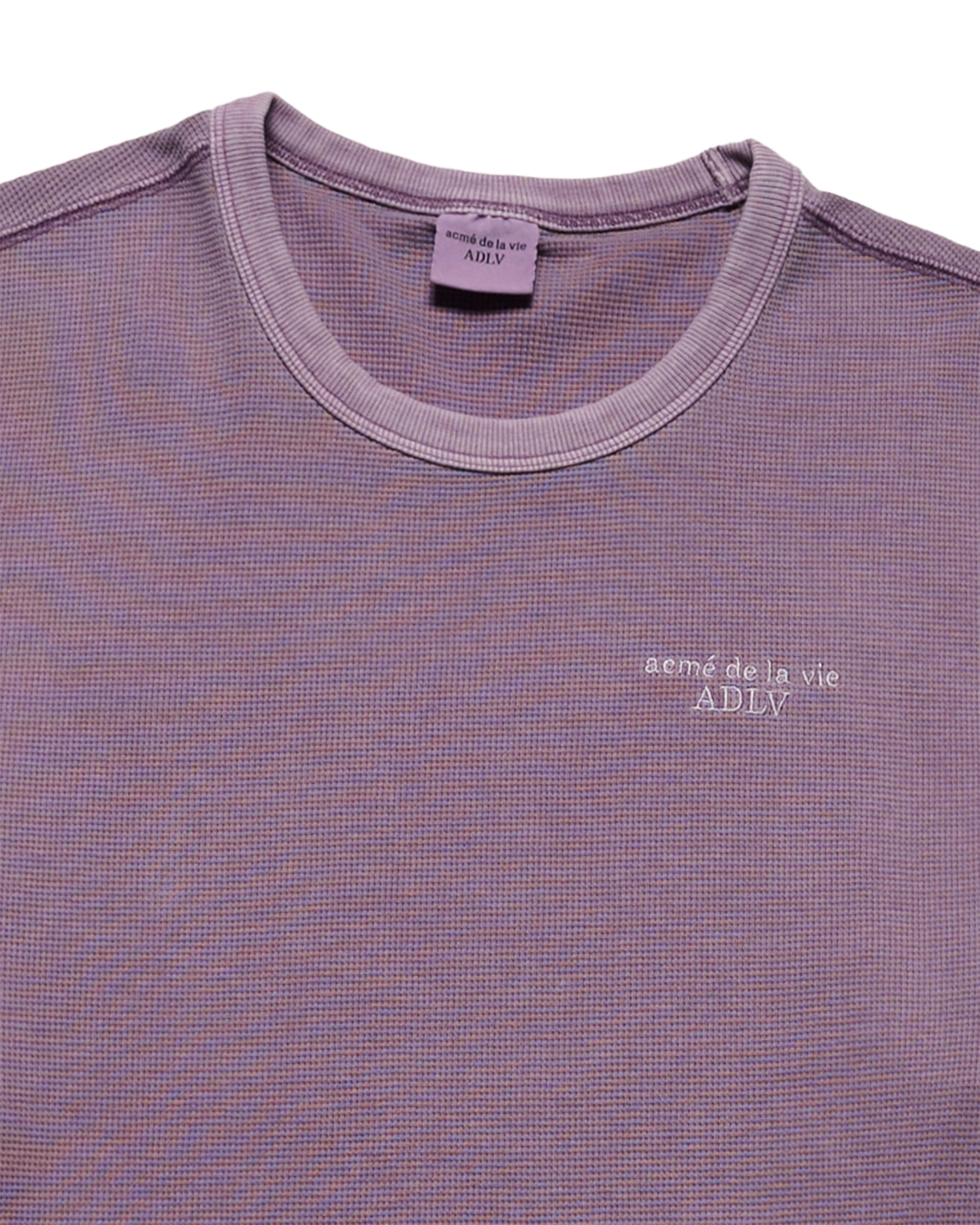 ADLV - Áo thun dài tay WAFFLE WASHING Tím