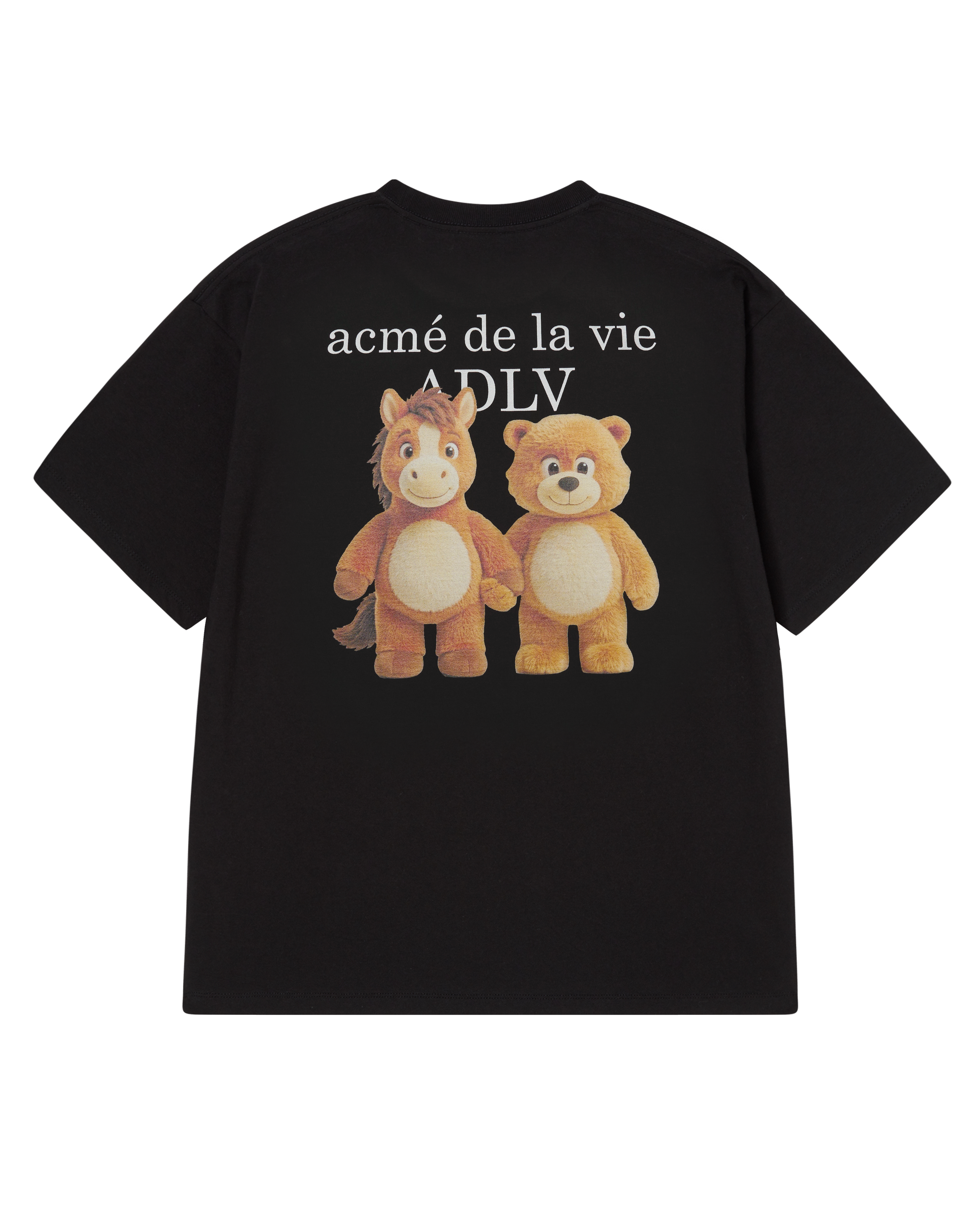 ADLV - Áo thun ADLV BEAR & HORSE FRIENDS Đen