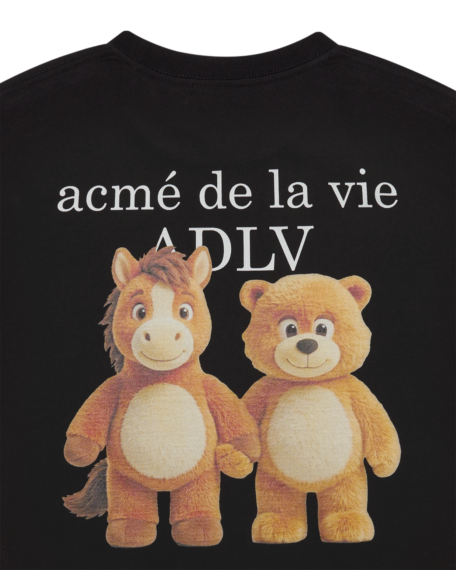 ADLV - Áo thun ADLV BEAR & HORSE FRIENDS Đen