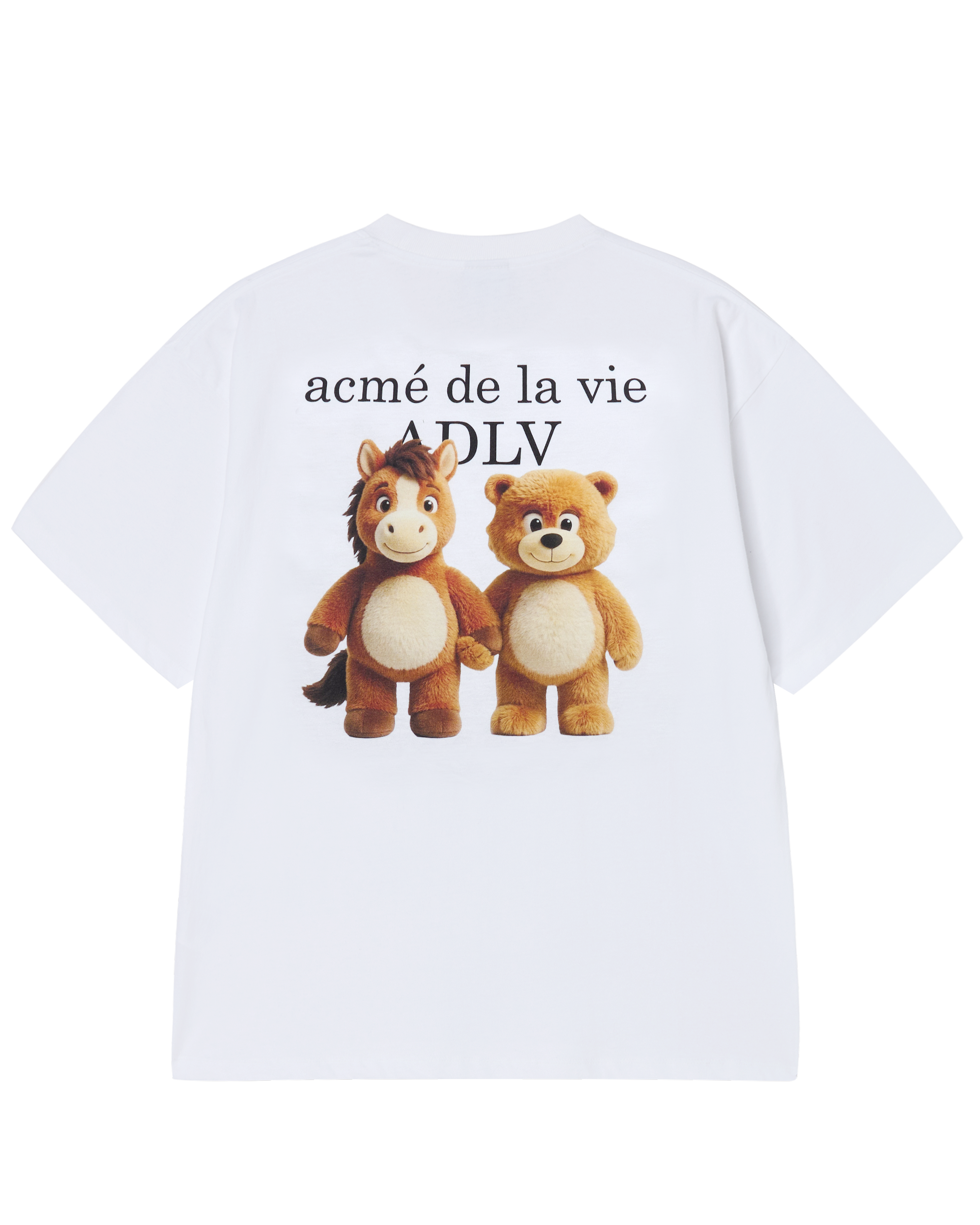 ADLV - Áo thun ADLV BEAR & HORSE FRIENDS Trắng