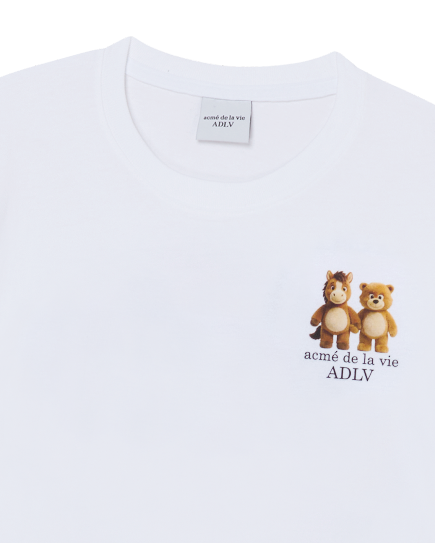 ADLV - Áo thun ADLV BEAR & HORSE FRIENDS Trắng