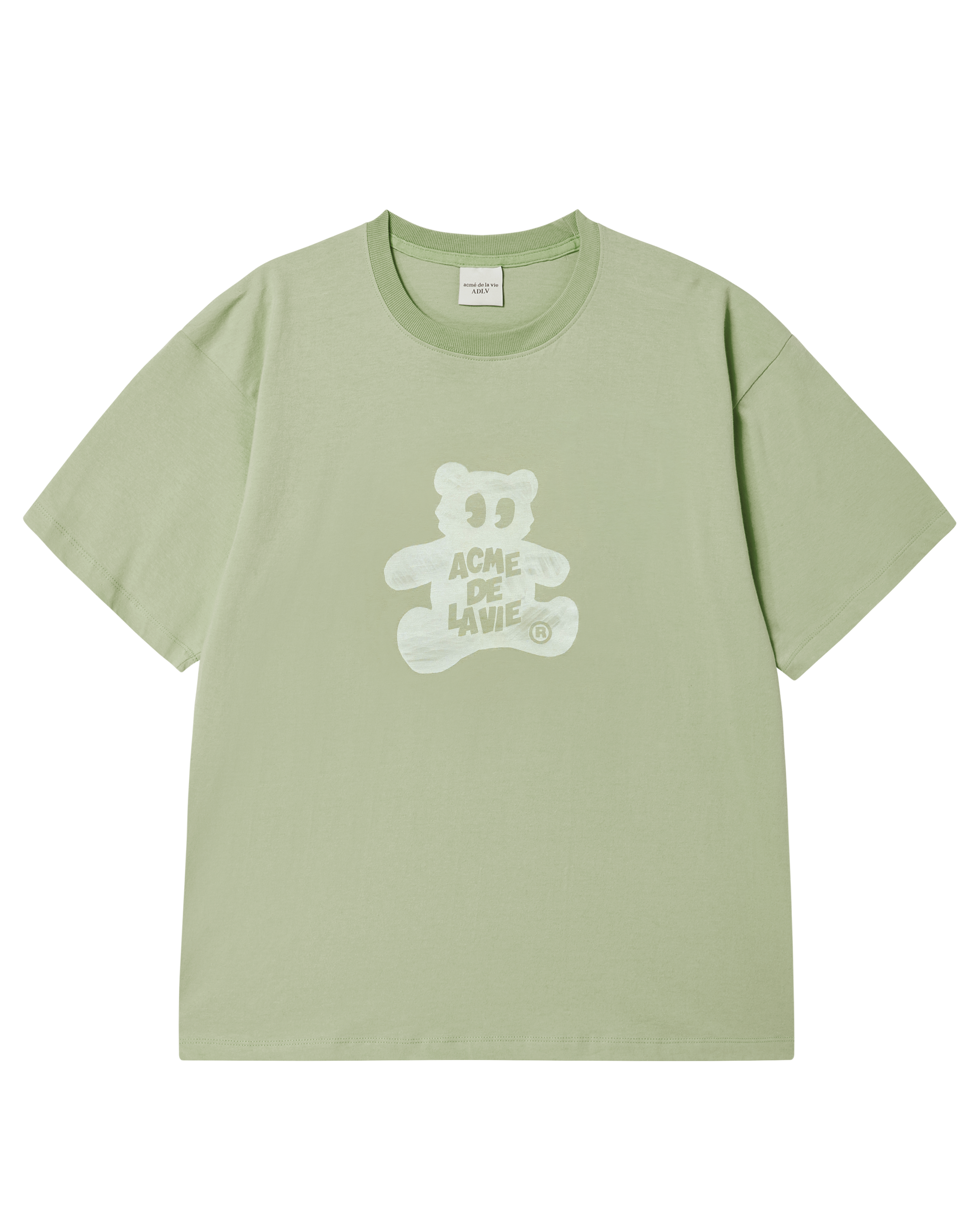 Áo thun ngắn tay BEAR WORLD TOUR Xanh olive