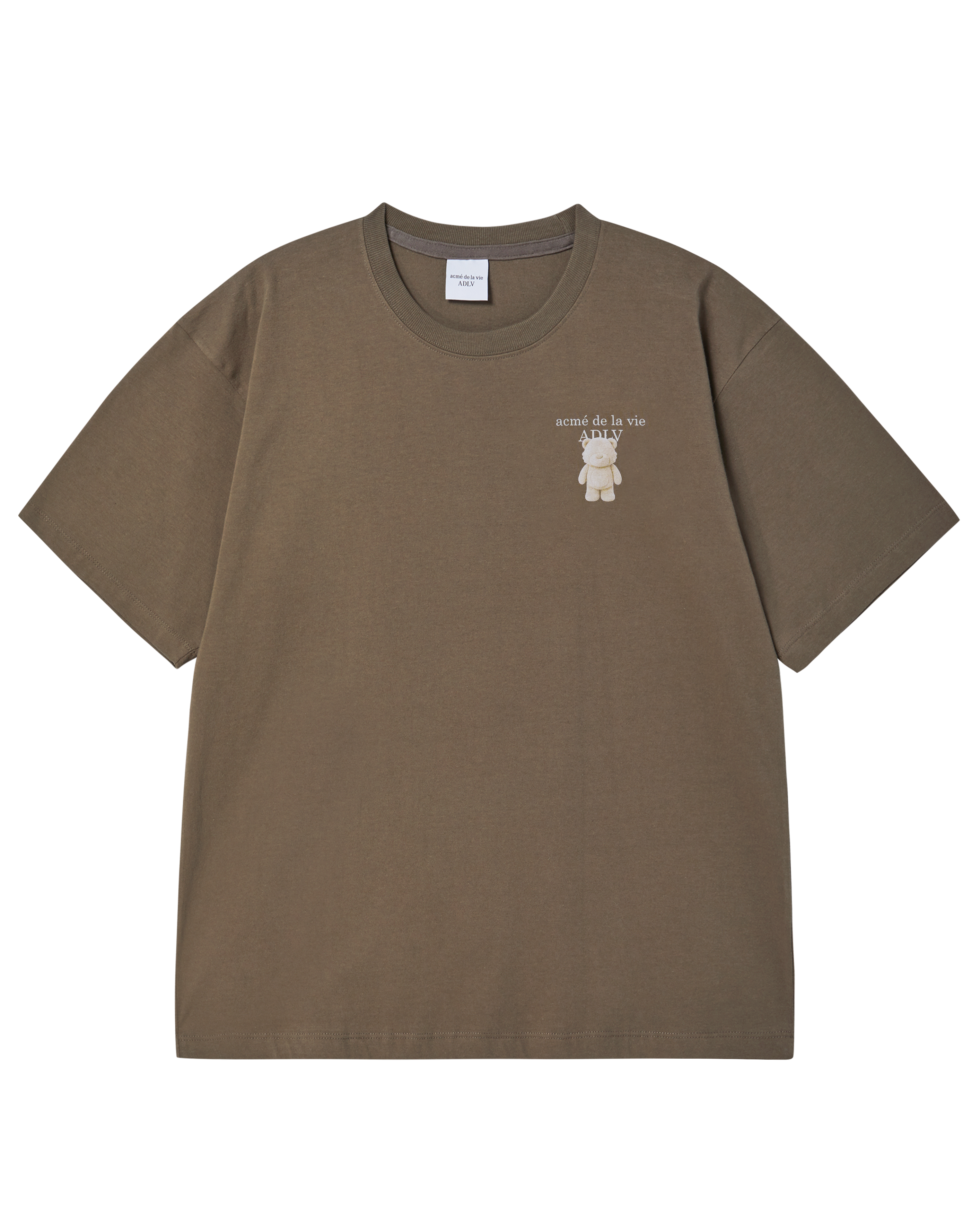 Áo thun ngắn tay FUZZY AC BEAR BASIC LOGO Ca cao