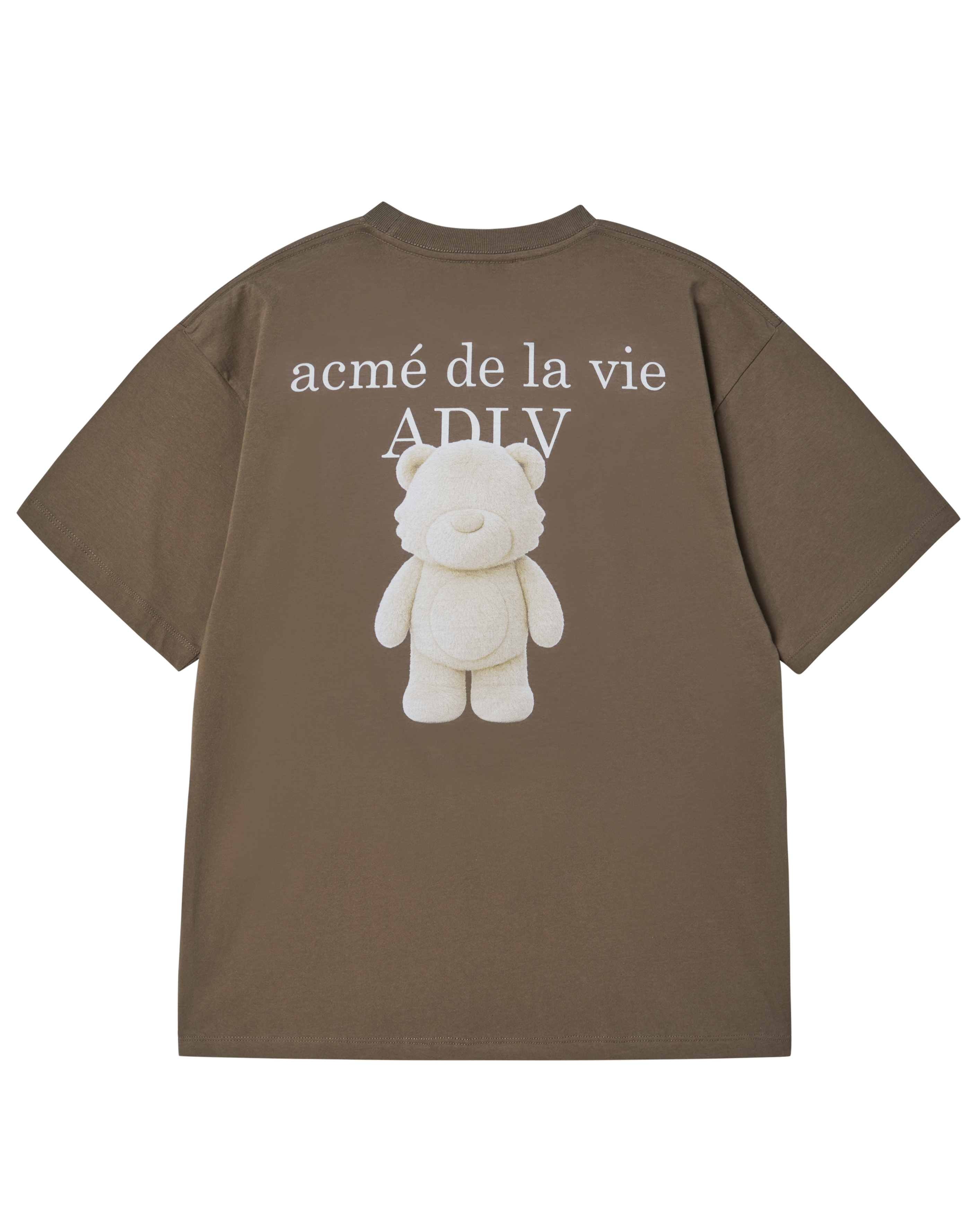 Áo thun ngắn tay FUZZY AC BEAR BASIC LOGO Ca cao