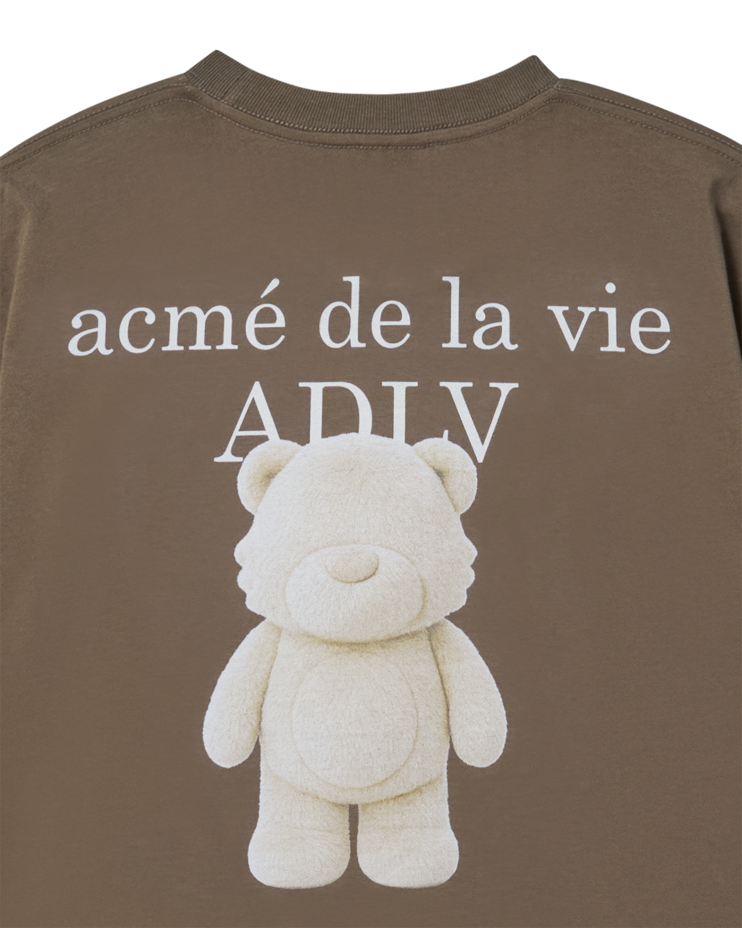 Áo thun ngắn tay FUZZY AC BEAR BASIC LOGO Ca cao