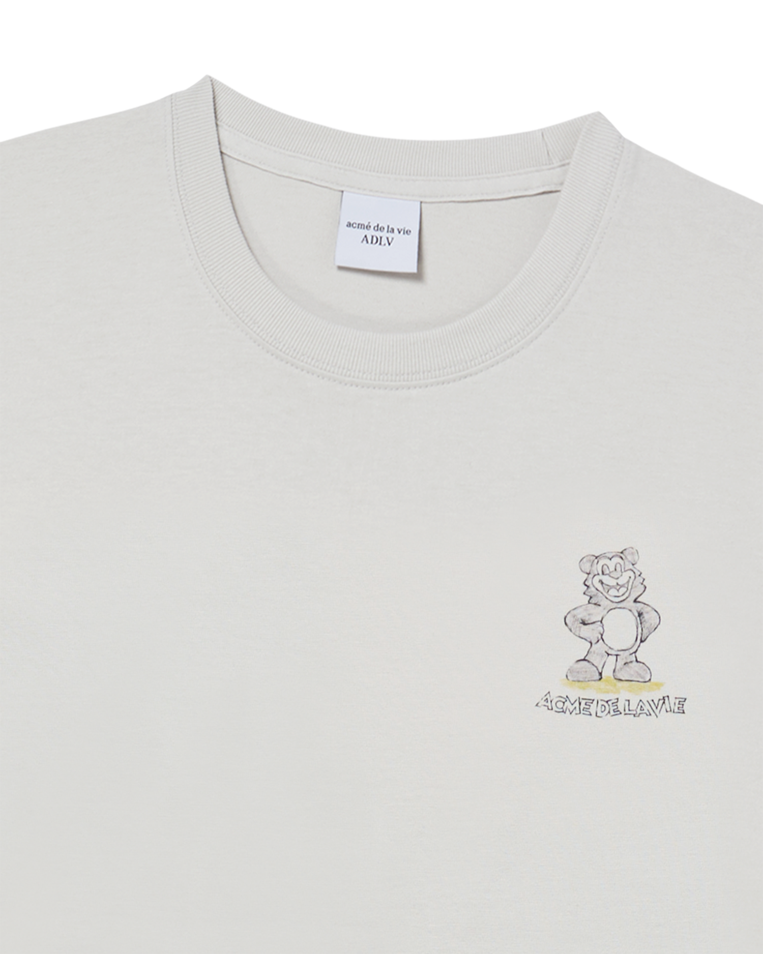 ADLV - Áo thun HELLO AC BEAR Xám nhạt
