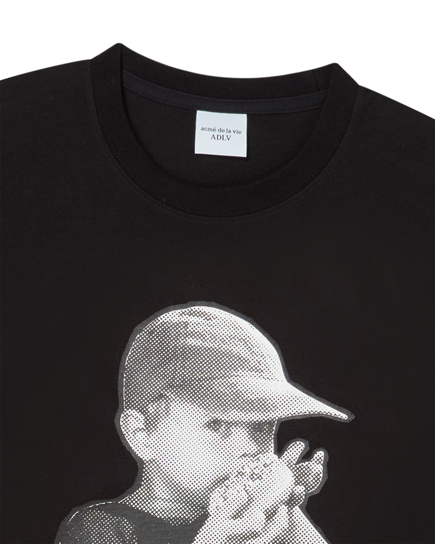 ADLV - Áo thun HALFTONE BOX CAPBOY Đen