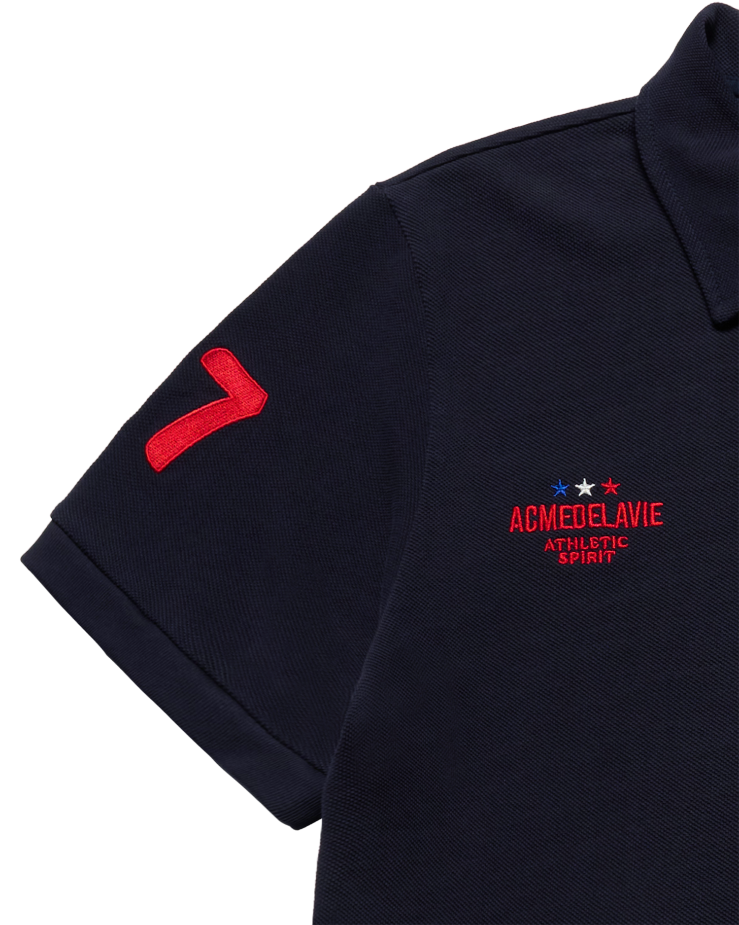 ADLV - Áo thun WASHING PK COLLAR Xanh navy đậm
