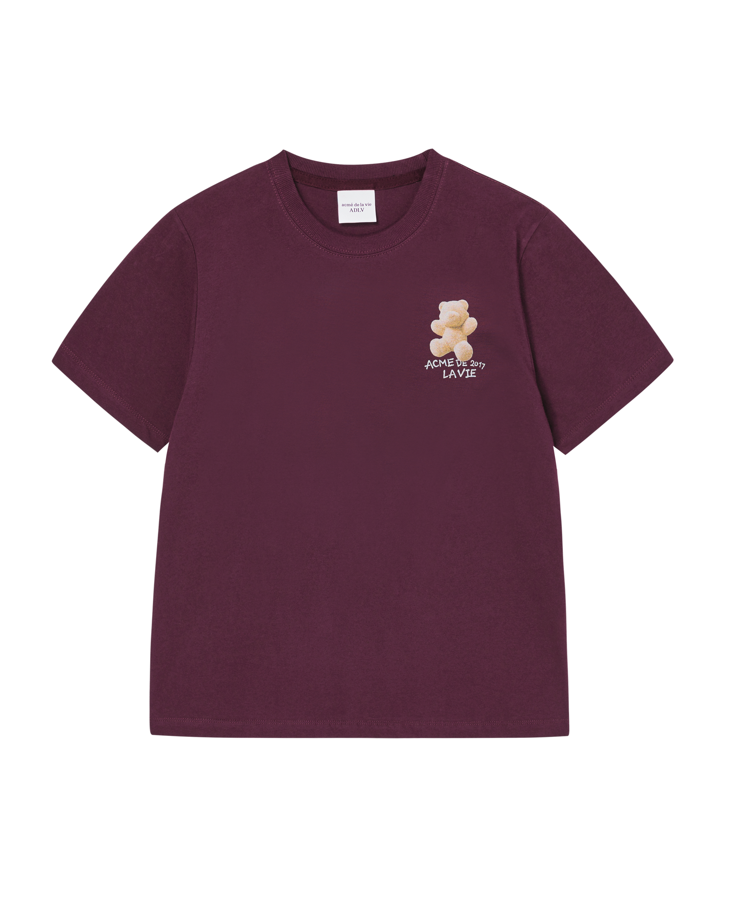ADLV - Áo thun WOMAN FUZZY AC BEAR Đỏ bordeaux