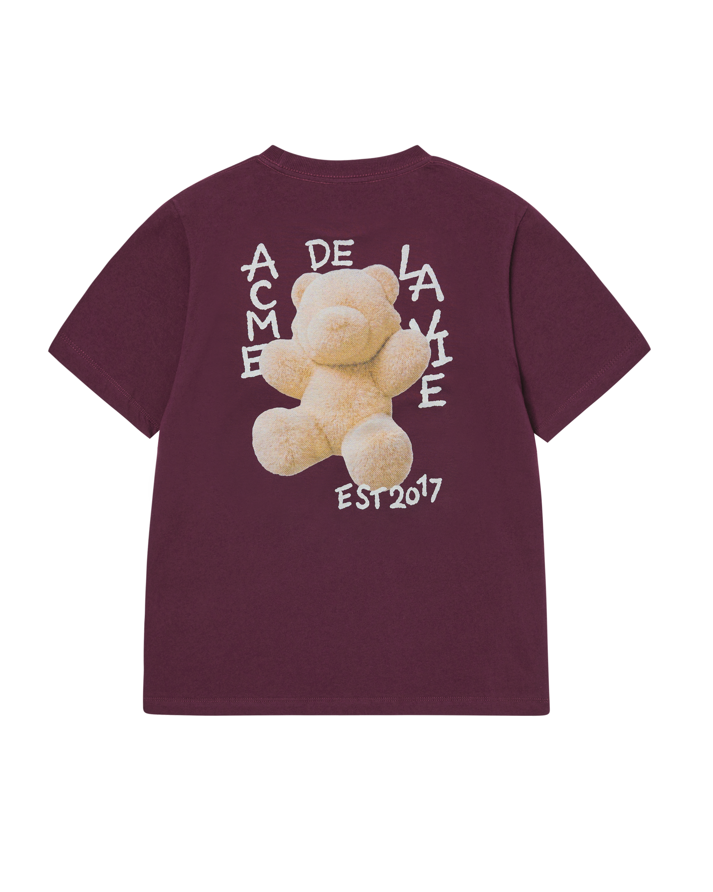 ADLV - Áo thun WOMAN FUZZY AC BEAR Đỏ bordeaux