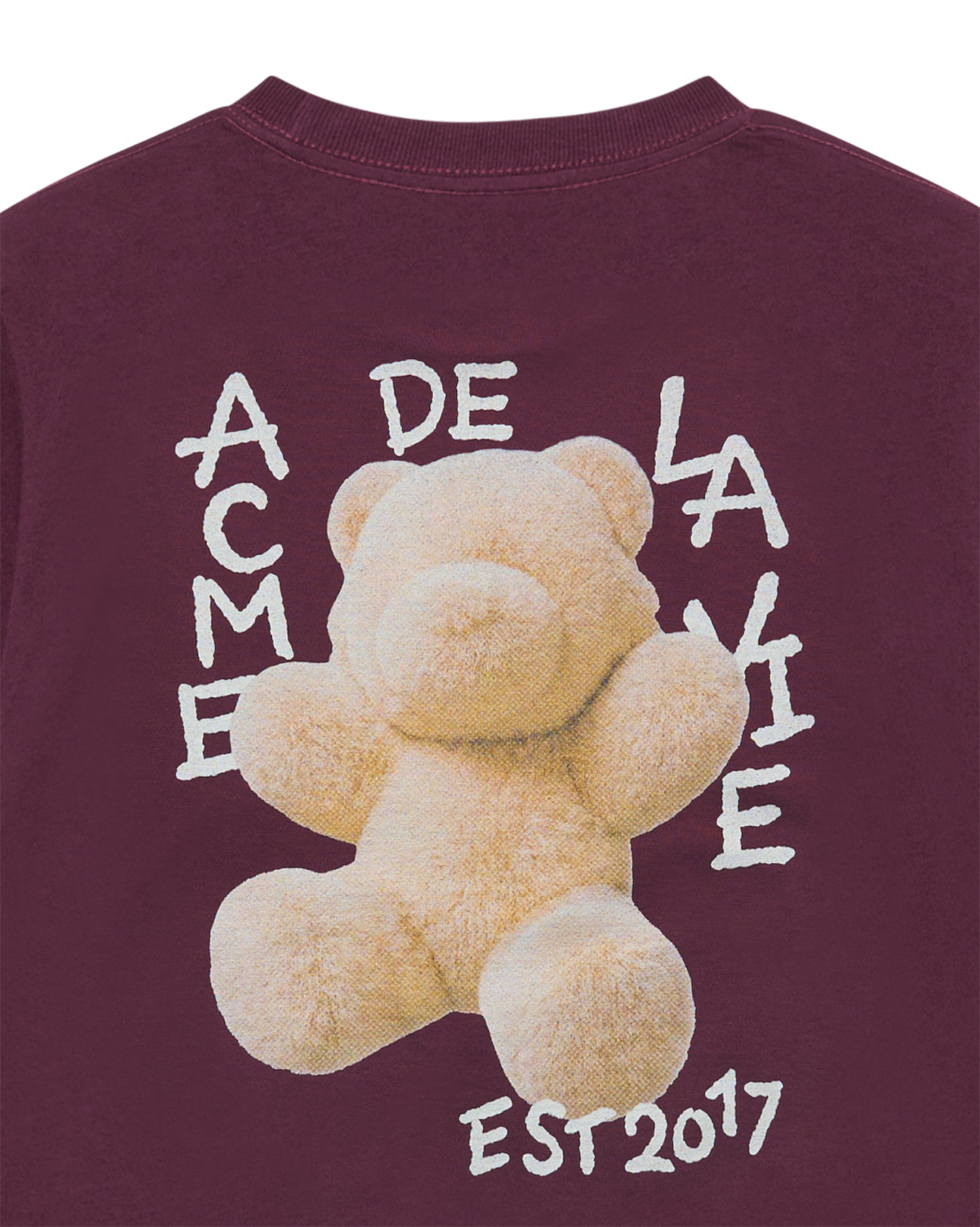 ADLV - Áo thun WOMAN FUZZY AC BEAR Đỏ bordeaux