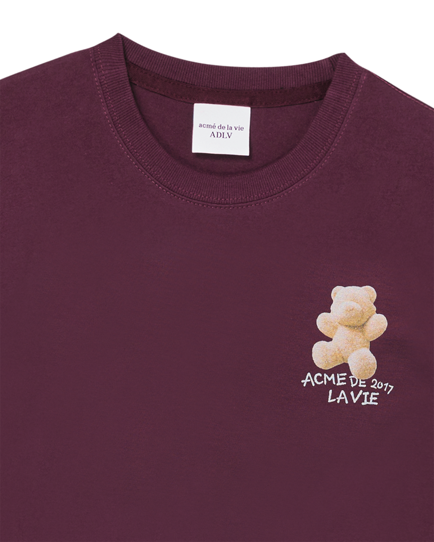 ADLV - Áo thun WOMAN FUZZY AC BEAR Đỏ bordeaux