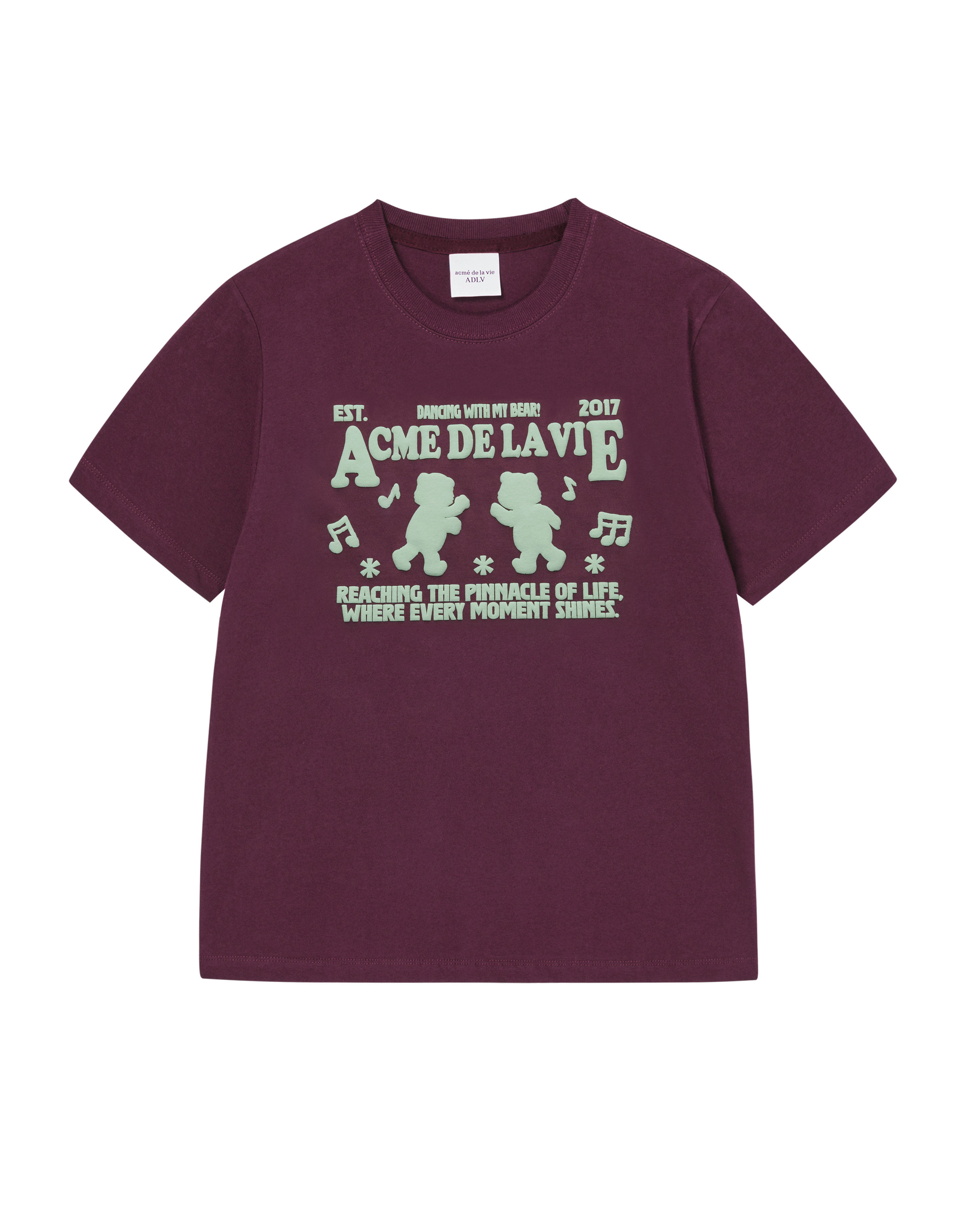ADLV - Áo thun WOMAN AC BEAR PLAY Đỏ bordeaux