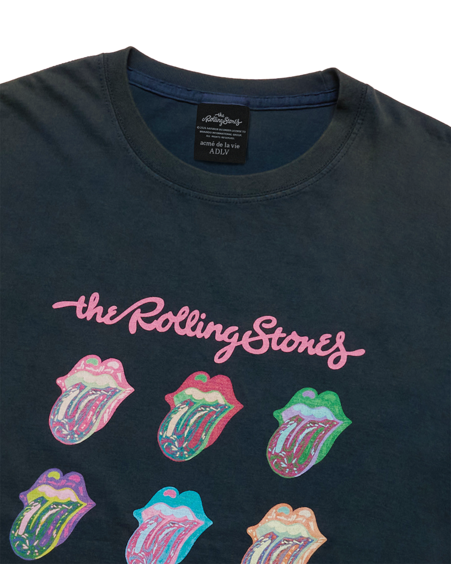 ADLV - Áo thun ROLLING STONES GLOW ARCHIVE Xanh navy đậm