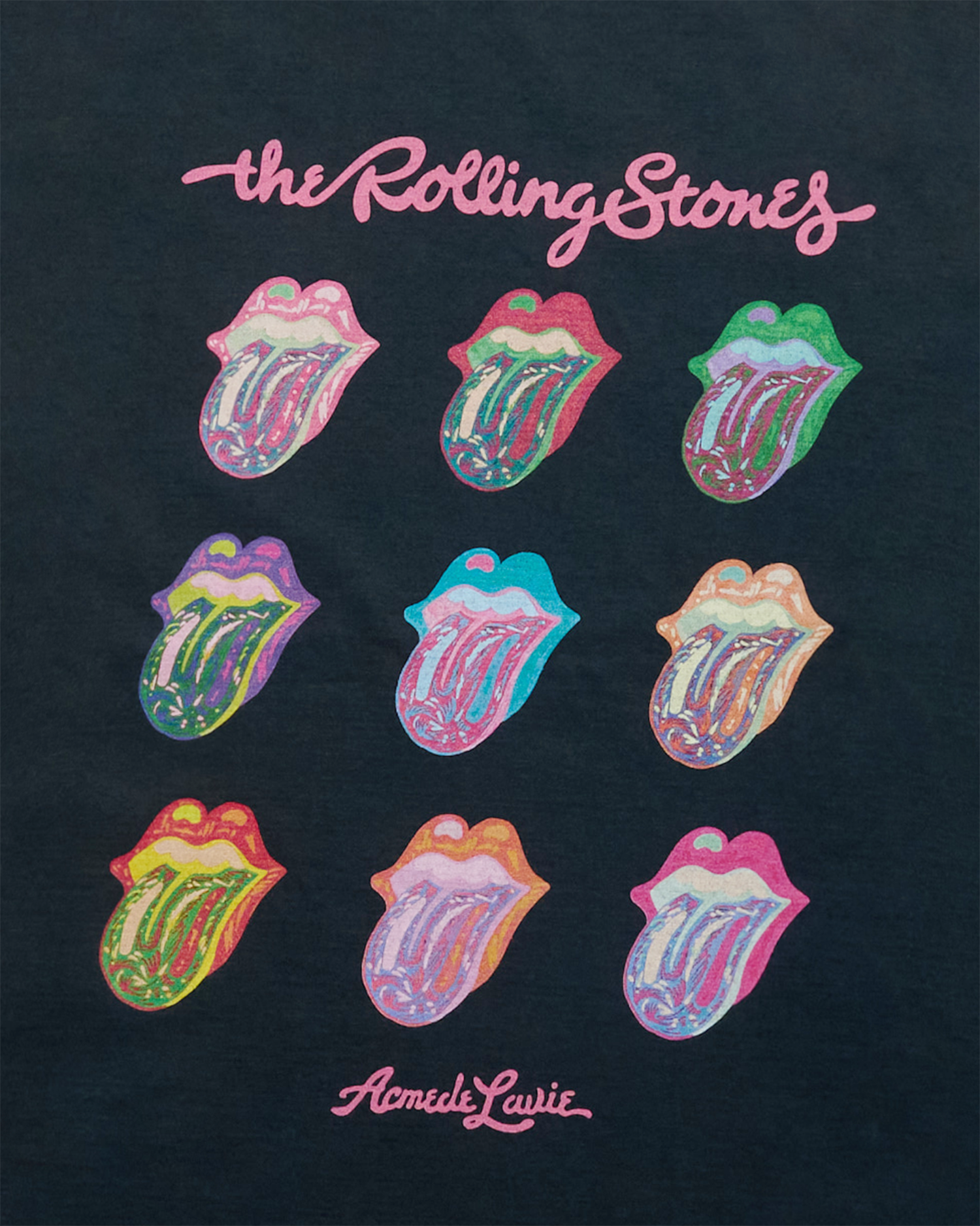 ADLV - Áo thun ROLLING STONES GLOW ARCHIVE Xanh navy đậm