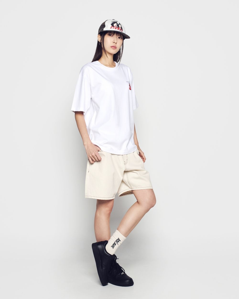 ADLV - Áo thun ROLLING STONES BASIC LOGO Trắng