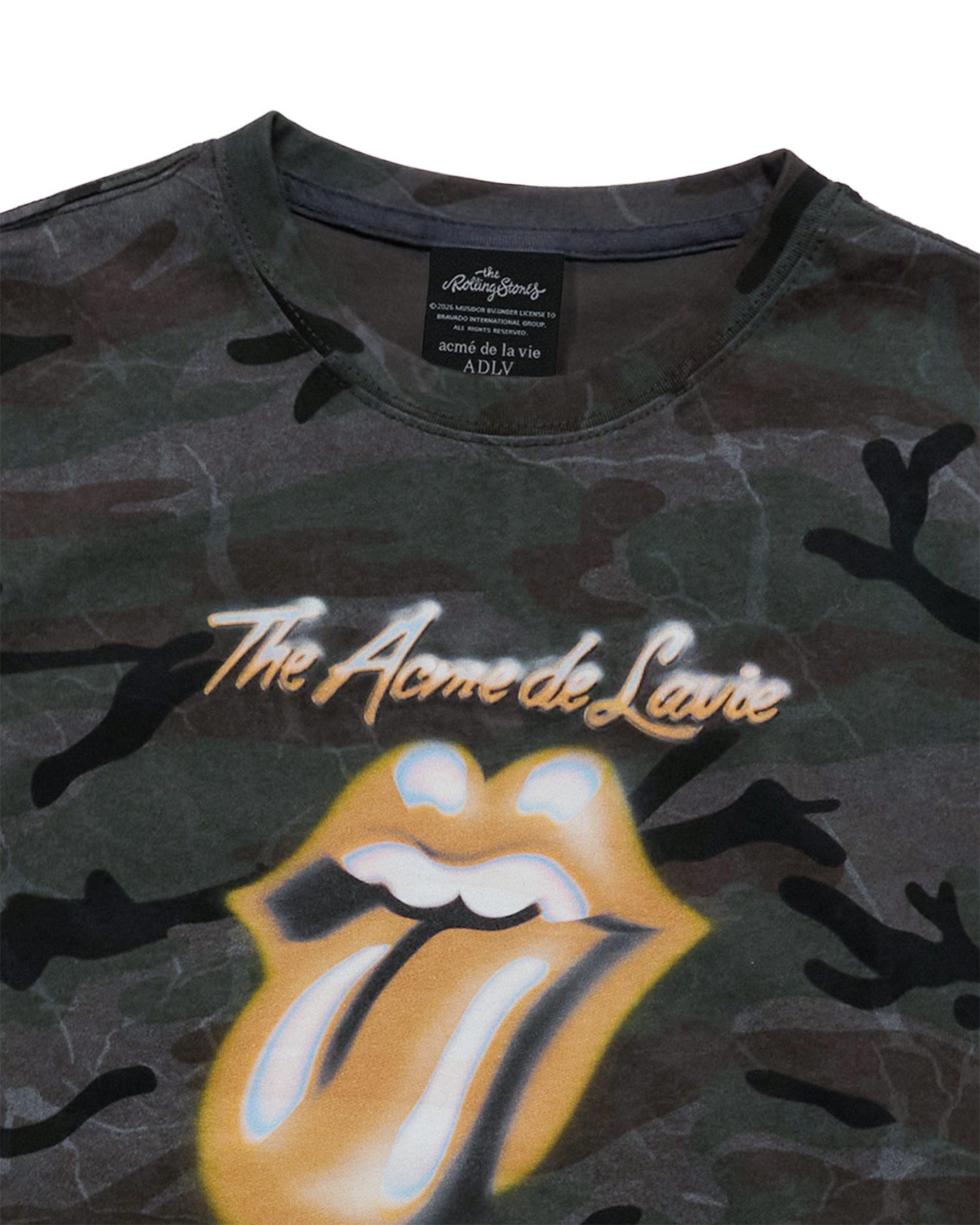 ADLV - Áo thun nữ ROLLING STONES CAMO BLUR Đen