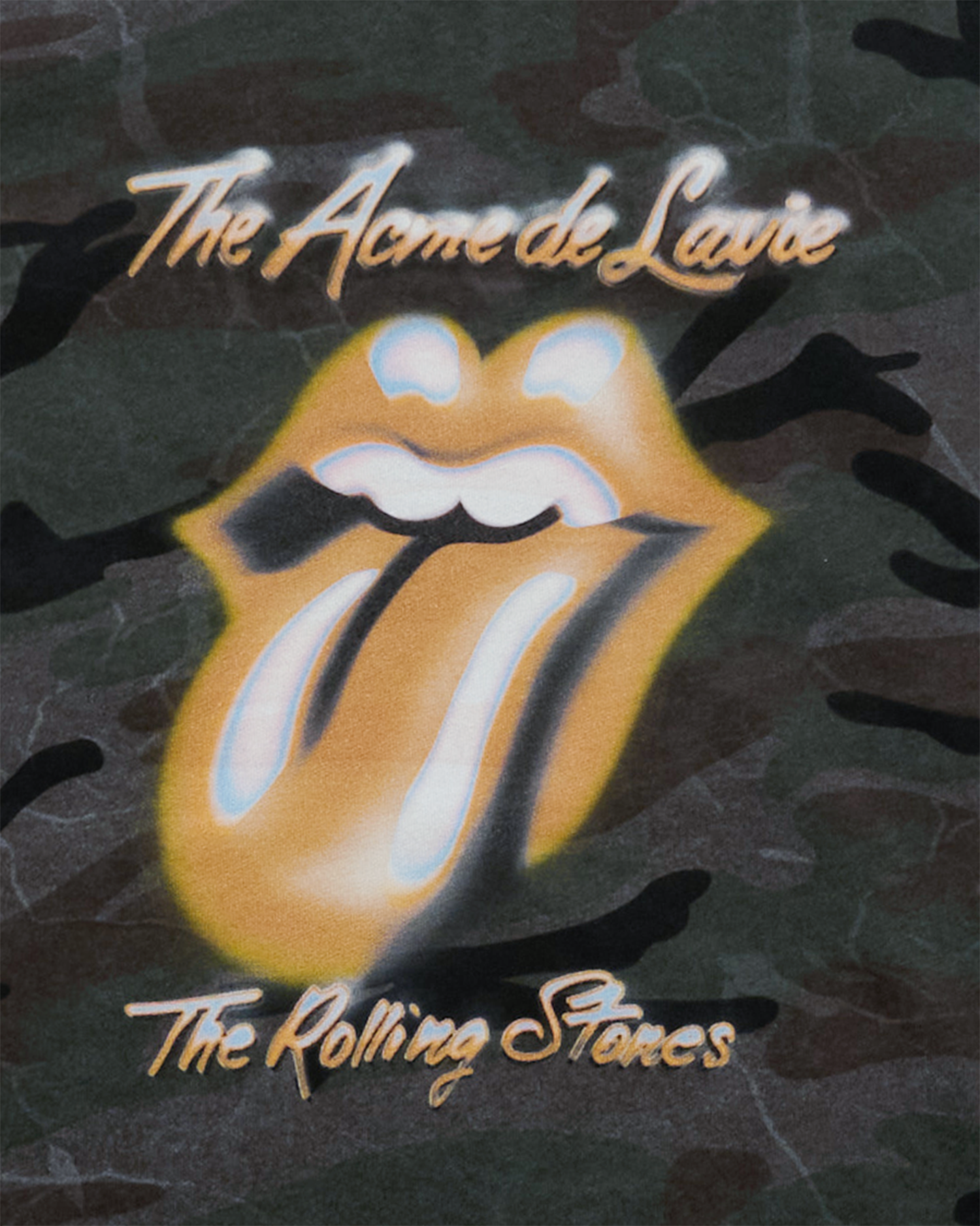 ADLV - Áo thun nữ ROLLING STONES CAMO BLUR Đen