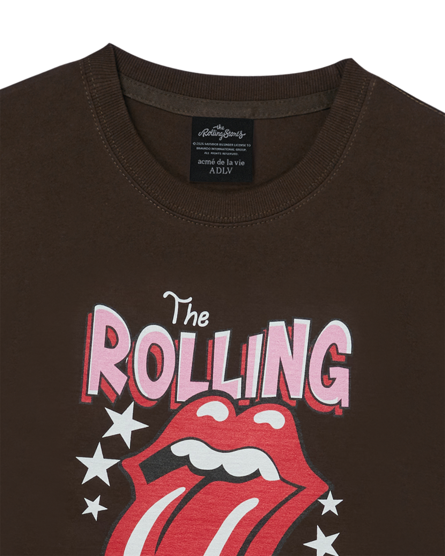 ADLV - Áo thun nữ ROLLING STONES DOODLE STAR Nâu đậm