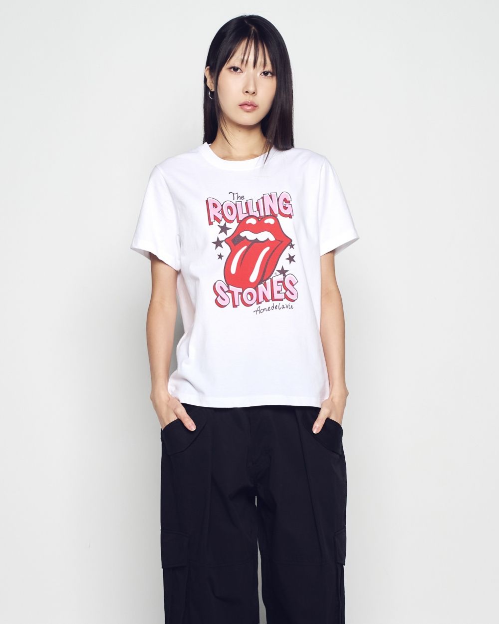 ADLV - Áo thun nữ ROLLING STONES DOODLE STAR Trắng
