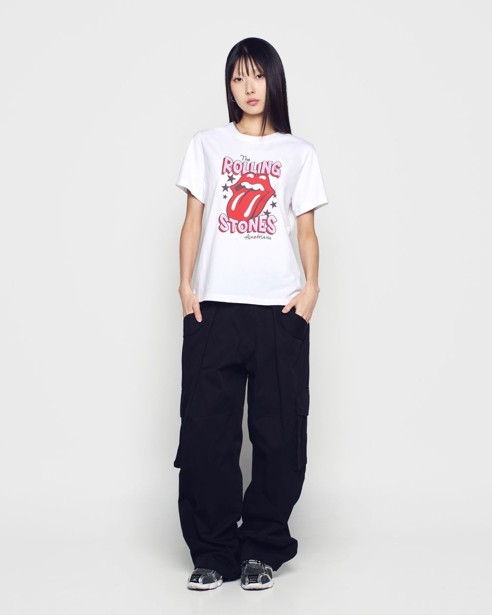 ADLV - Áo thun nữ ROLLING STONES DOODLE STAR Trắng