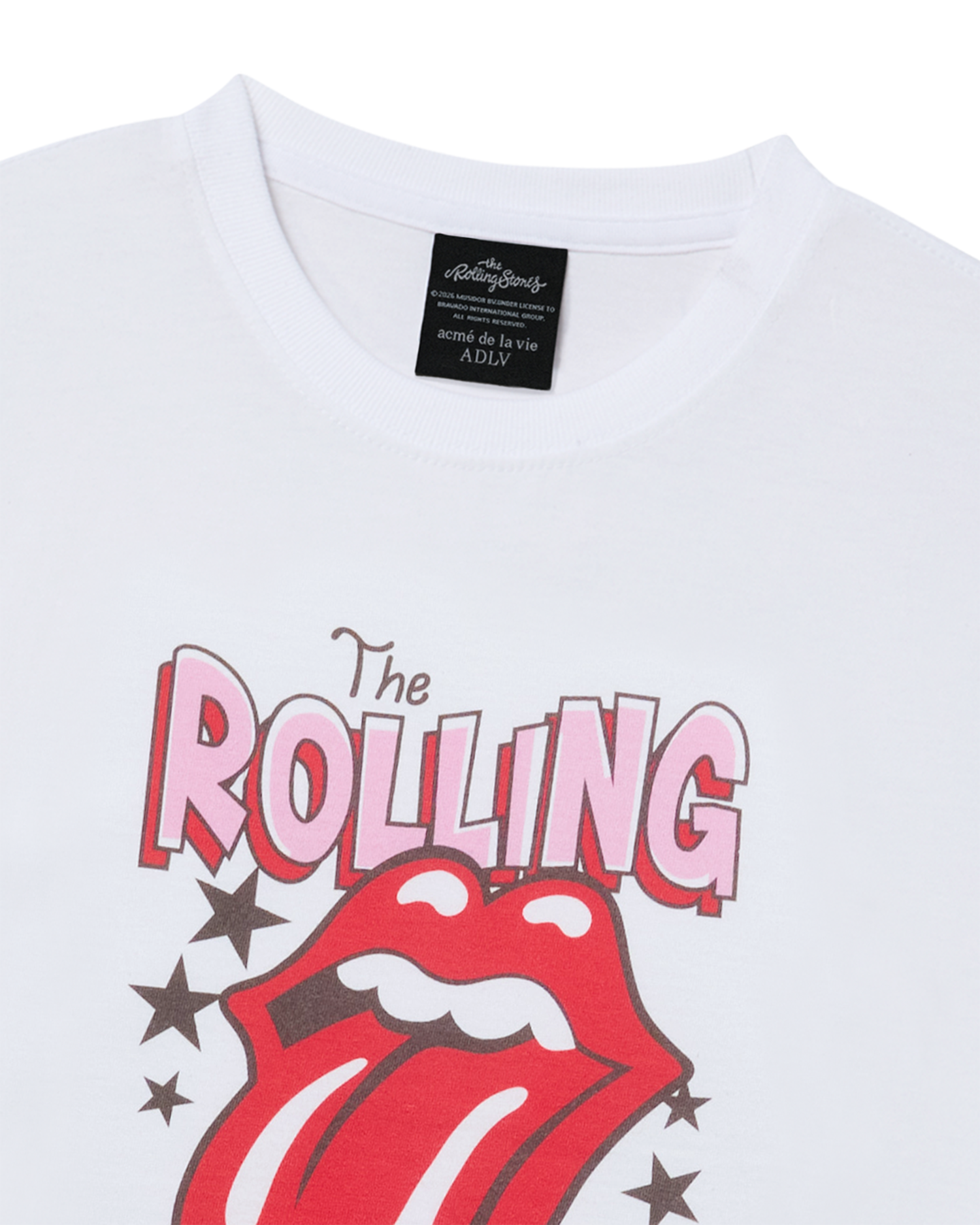 ADLV - Áo thun nữ ROLLING STONES DOODLE STAR Trắng