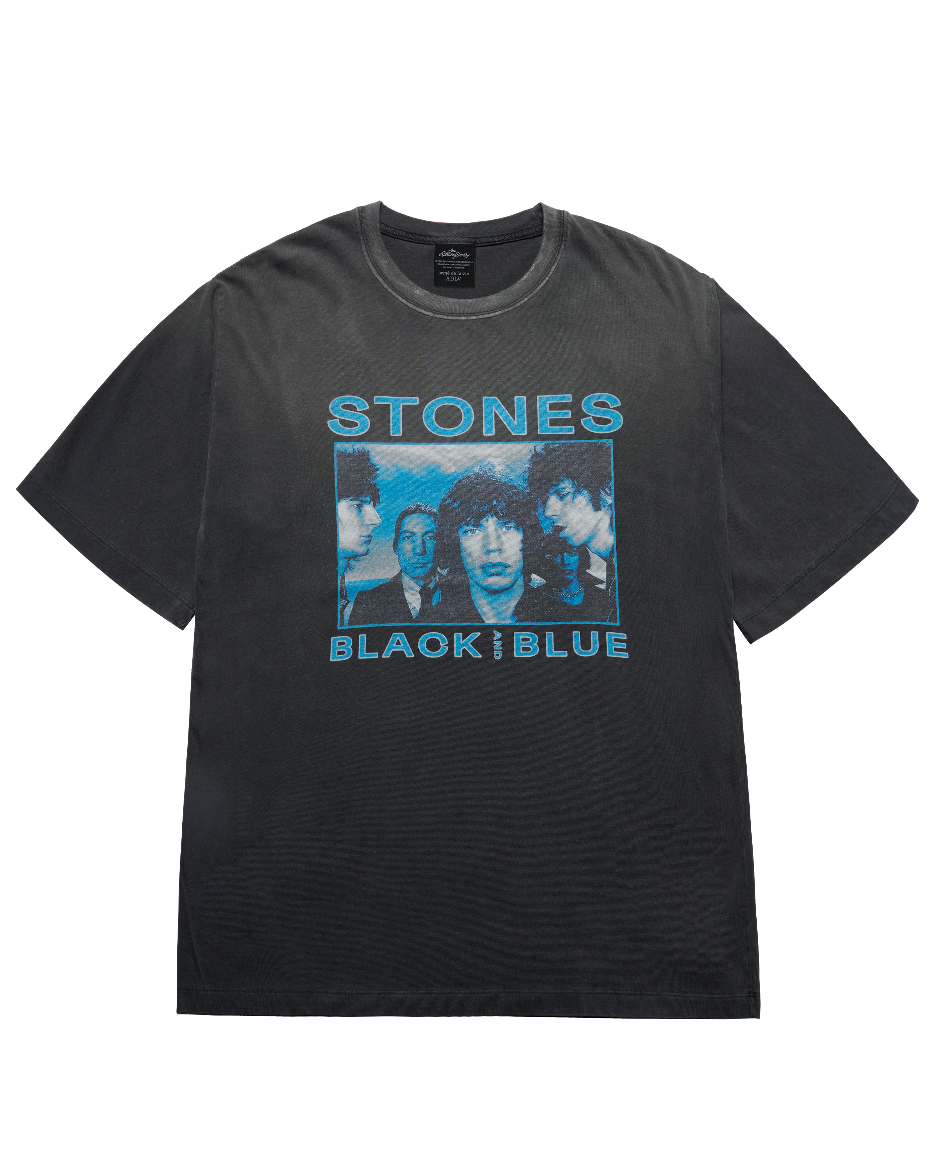 ADLV - Áo thun ROLLING STONES BLACK BLUE POSTER Than chì