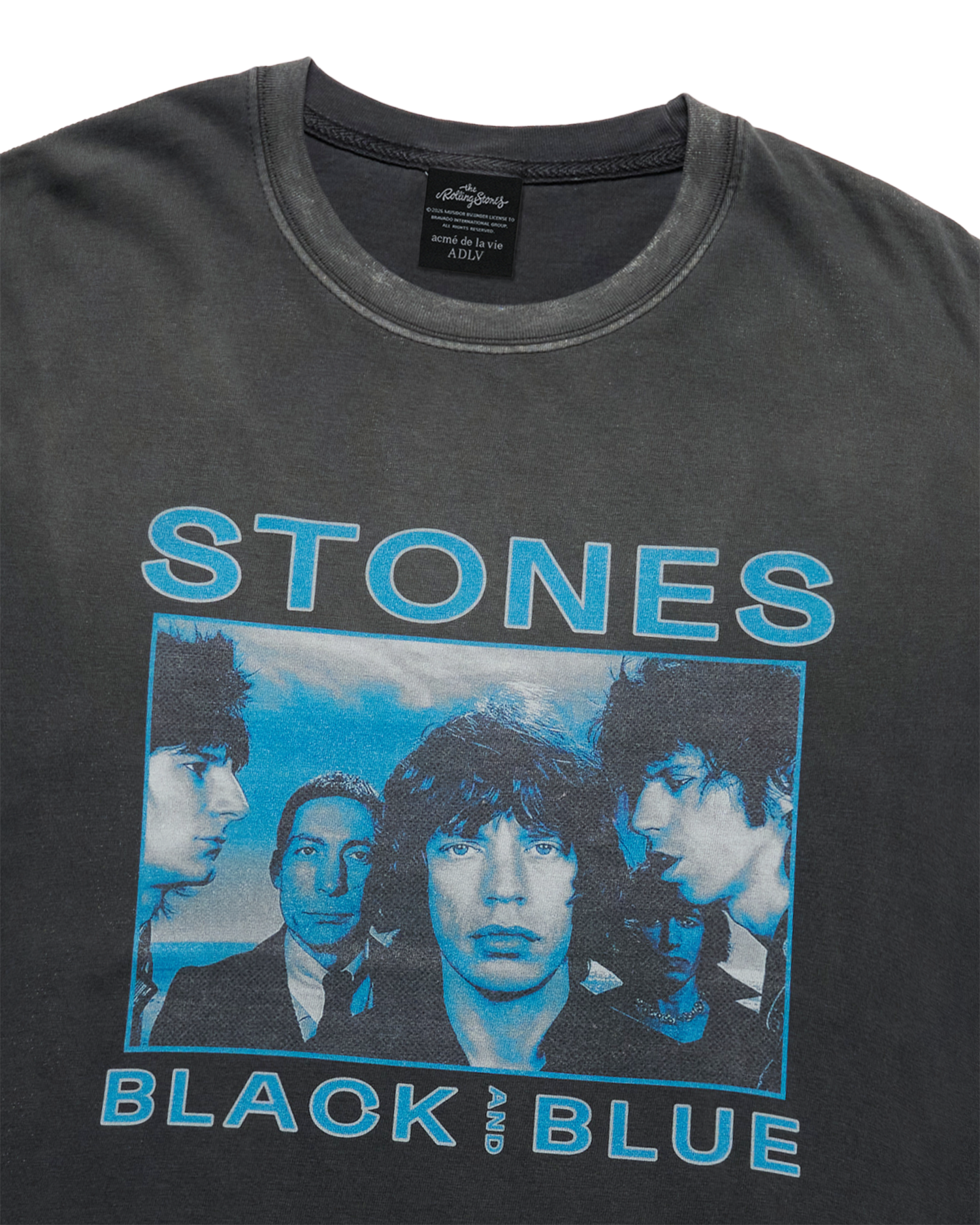 ADLV - Áo thun ROLLING STONES BLACK BLUE POSTER Than chì