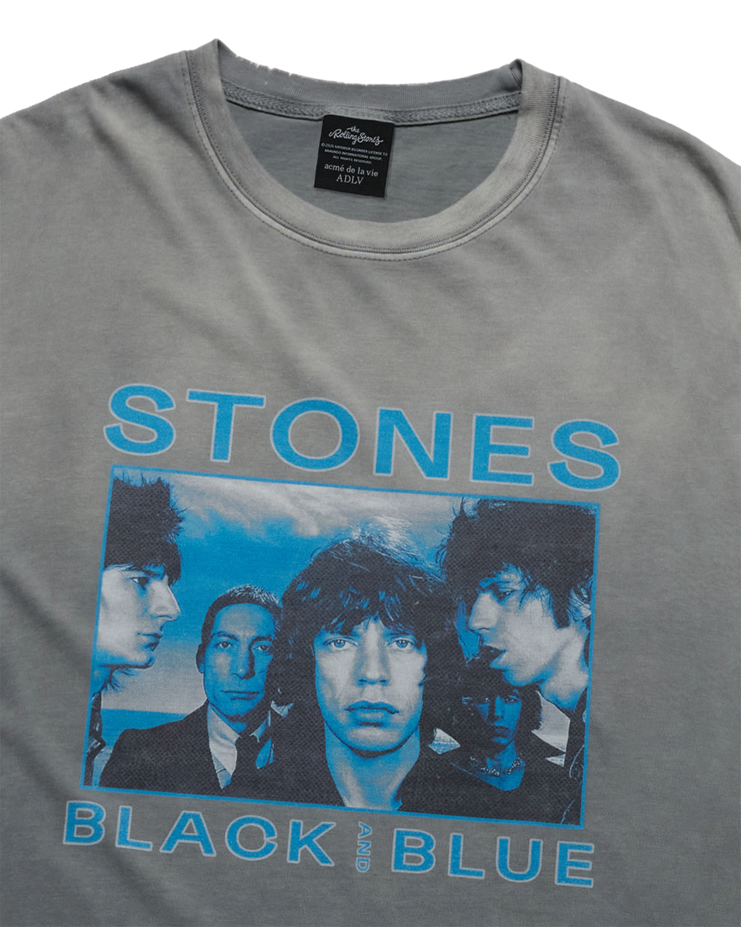 ADLV - Áo thun ROLLING STONES BLACK BLUE POSTER Xám nhạt