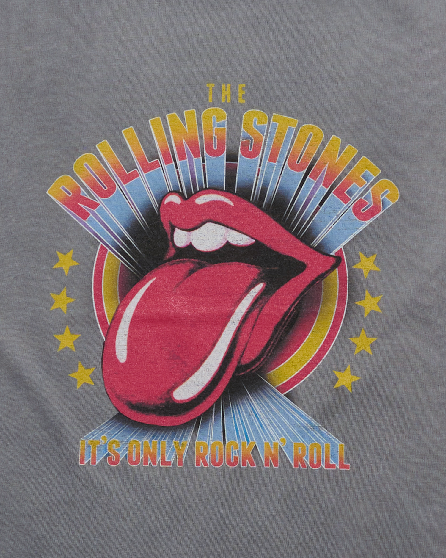 ADLV - Áo thun ROLLING STONES ROCK & ROLL Xám nhạt