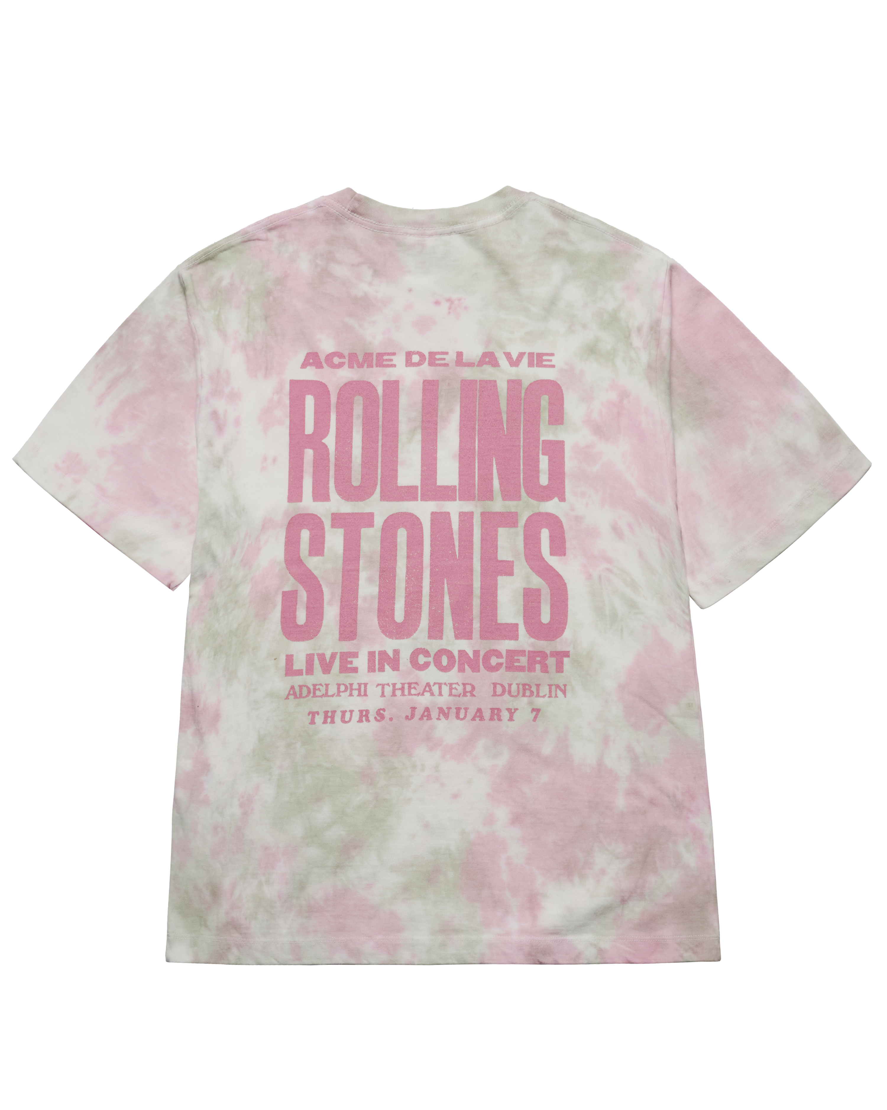 ADLV - Áo thun ROLLING STONES 2TONE DYEING Hồng