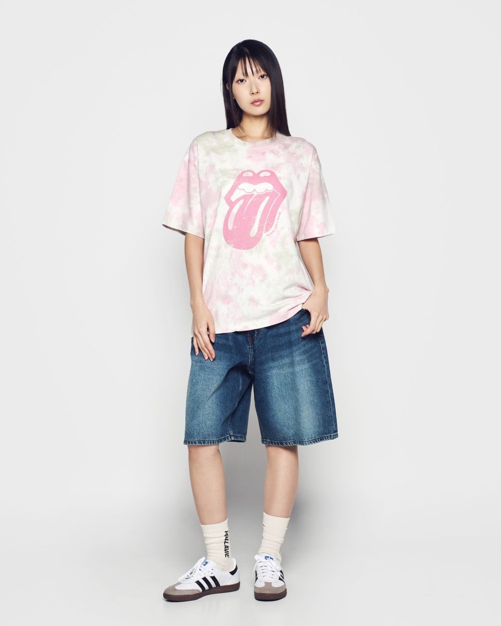 ADLV - Áo thun ROLLING STONES 2TONE DYEING Hồng