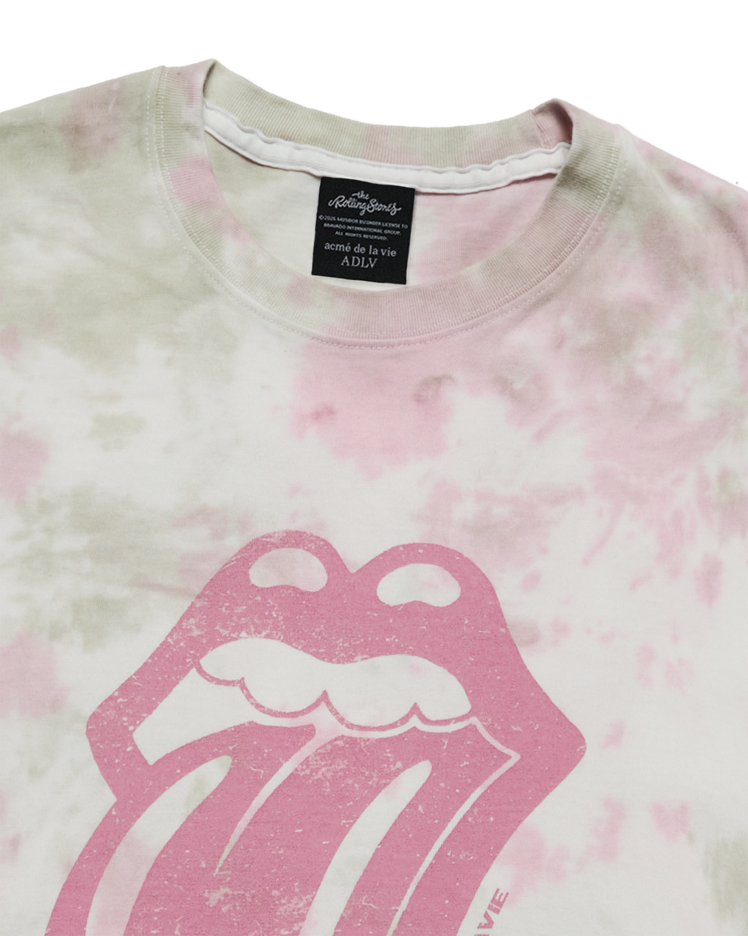 ADLV - Áo thun ROLLING STONES 2TONE DYEING Hồng