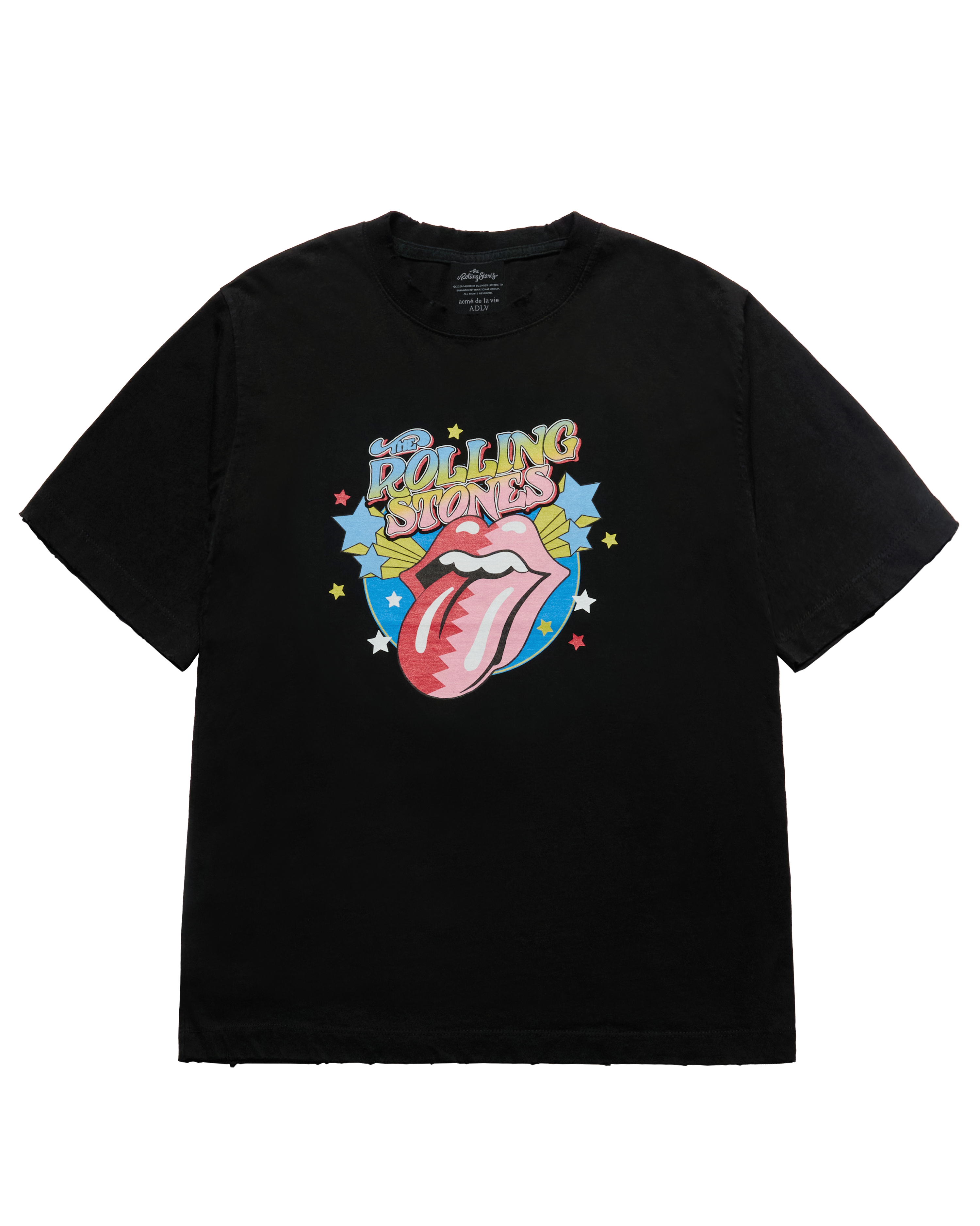 ADLV - Áo thun ROLLING STONES ZIGZAG STAR Đen