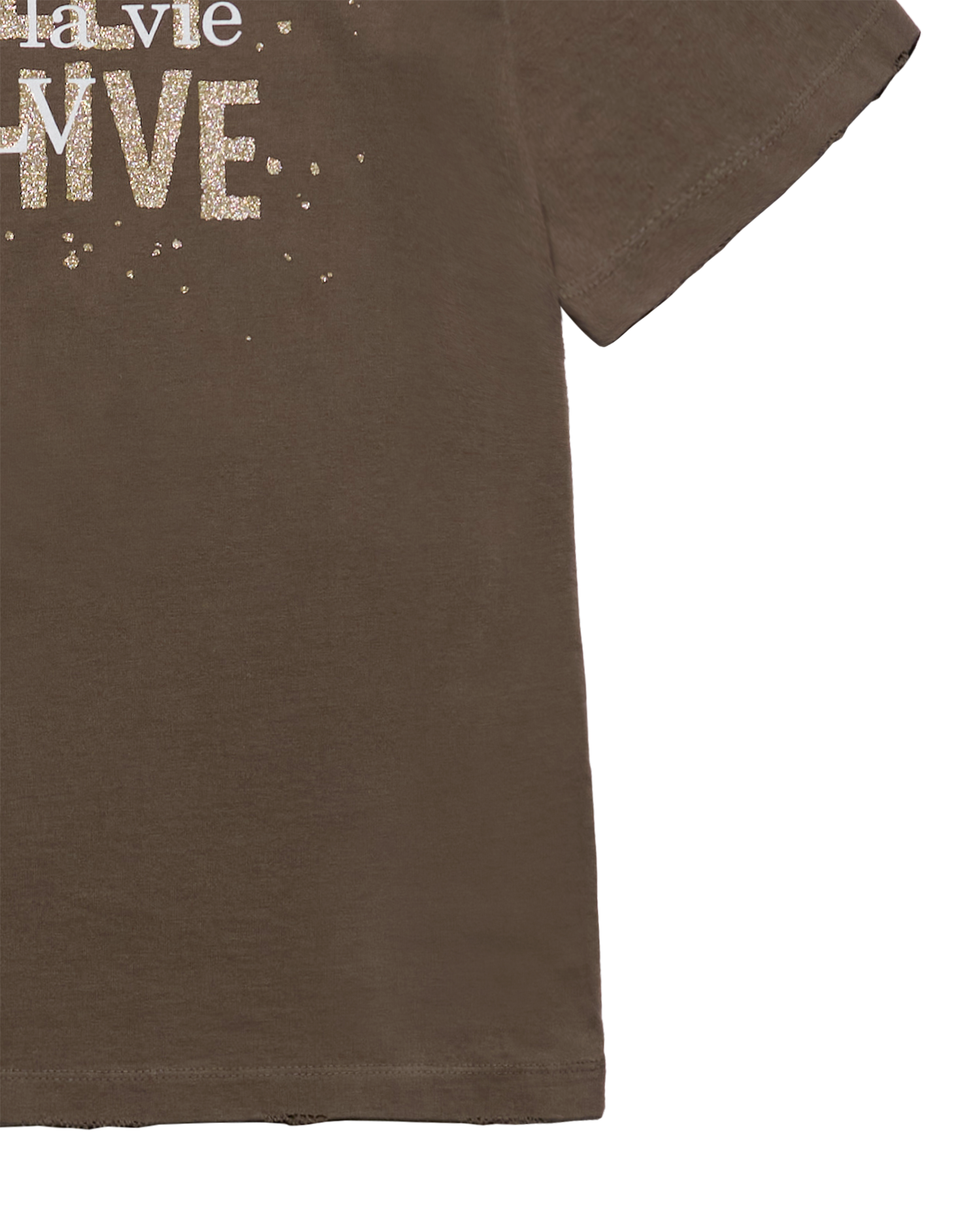 Áo thun ngắn tay LETTERING LAYER LOGO Ca cao