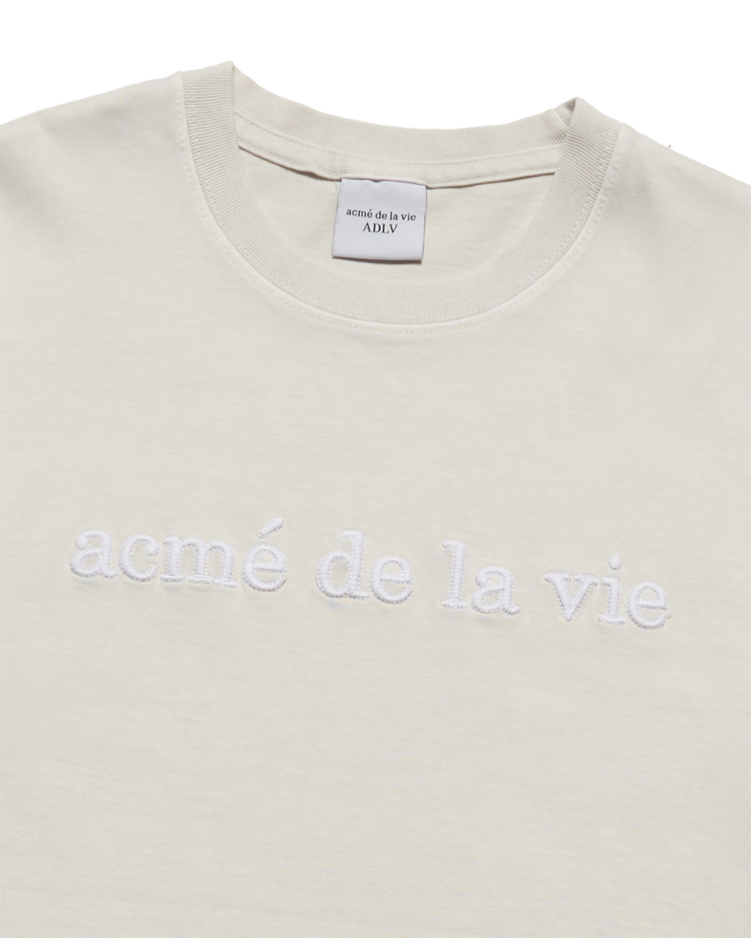ADLV - Áo thun EMBOSSED LOGO PIGMENT Xám nhạt