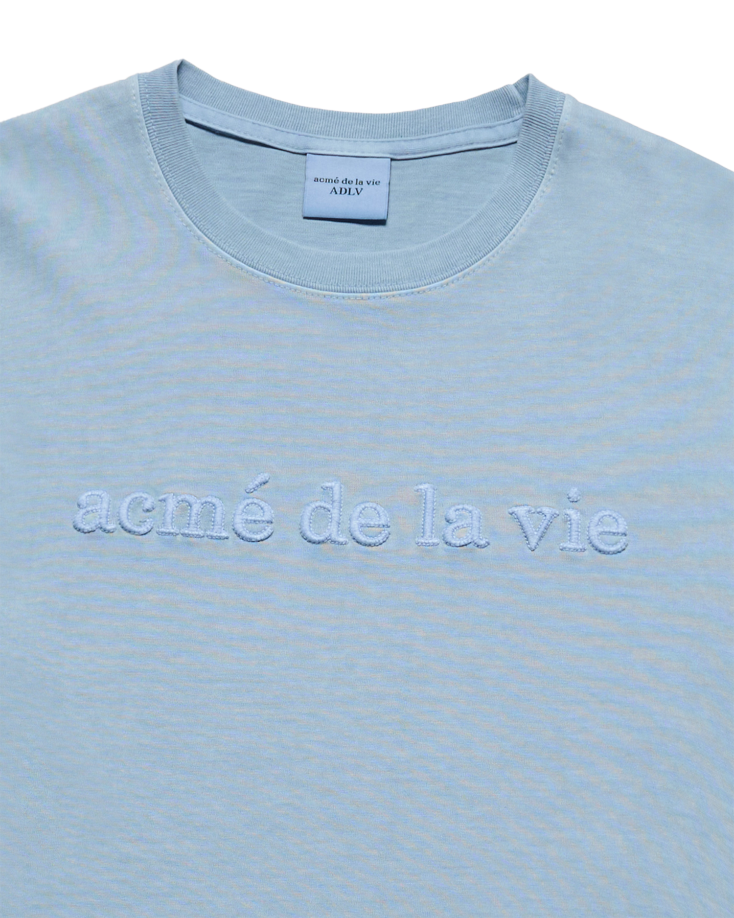 ADLV - Áo thun EMBOSSED LOGO PIGMENT Xanh da trời