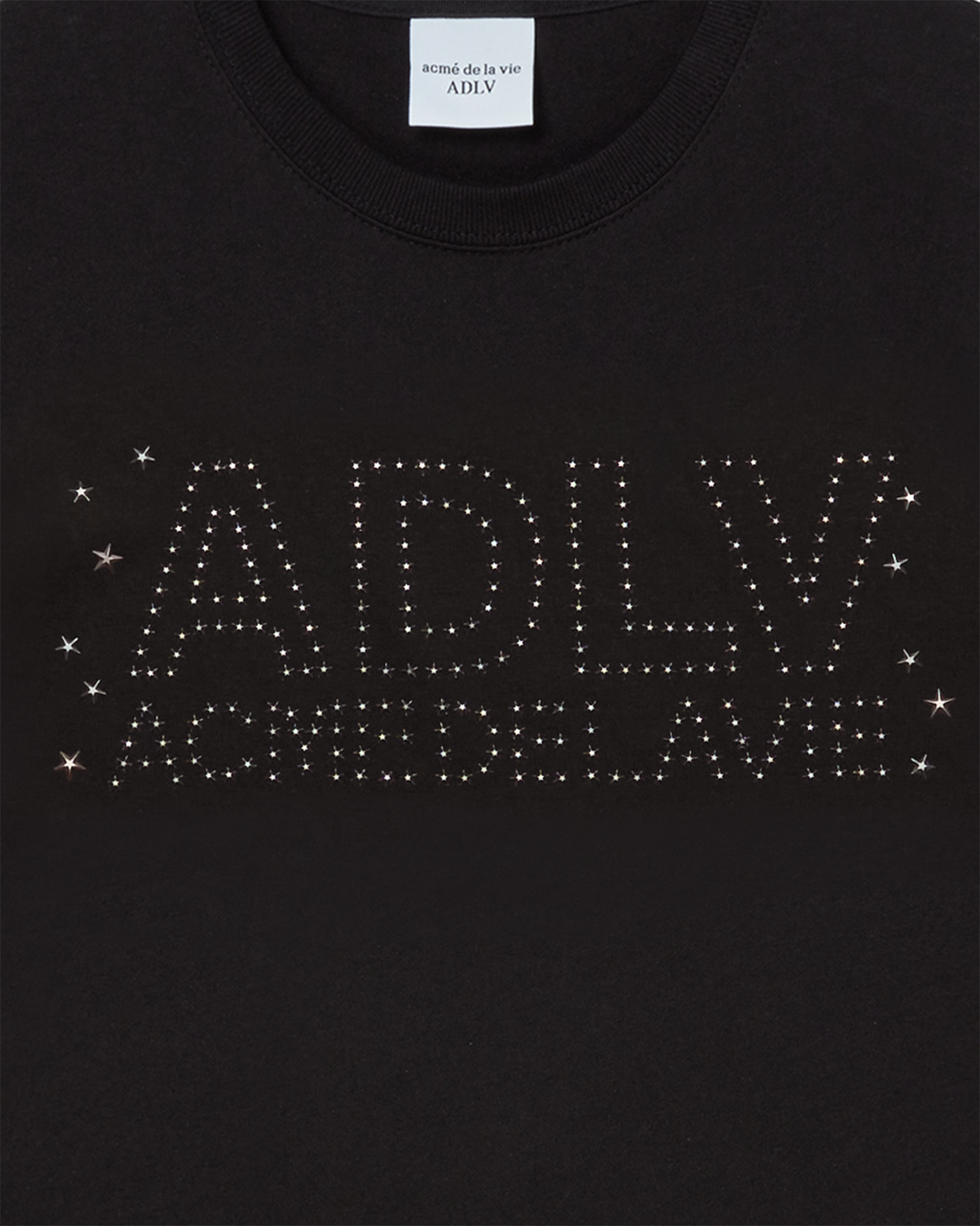 ADLV - Áo thun WOMAN LOGO HOTFIX Đen