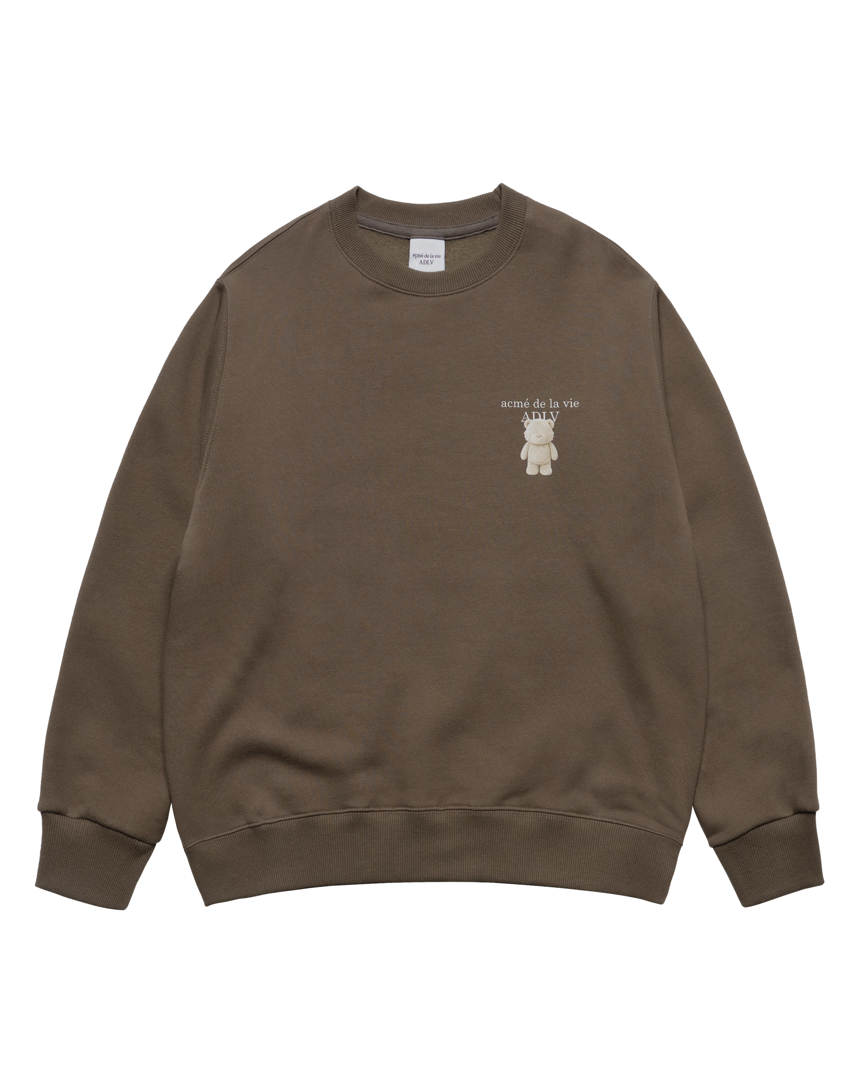 Áo nỉ FUZZY AC BEAR BASIC LOGO NAPPING Ca cao