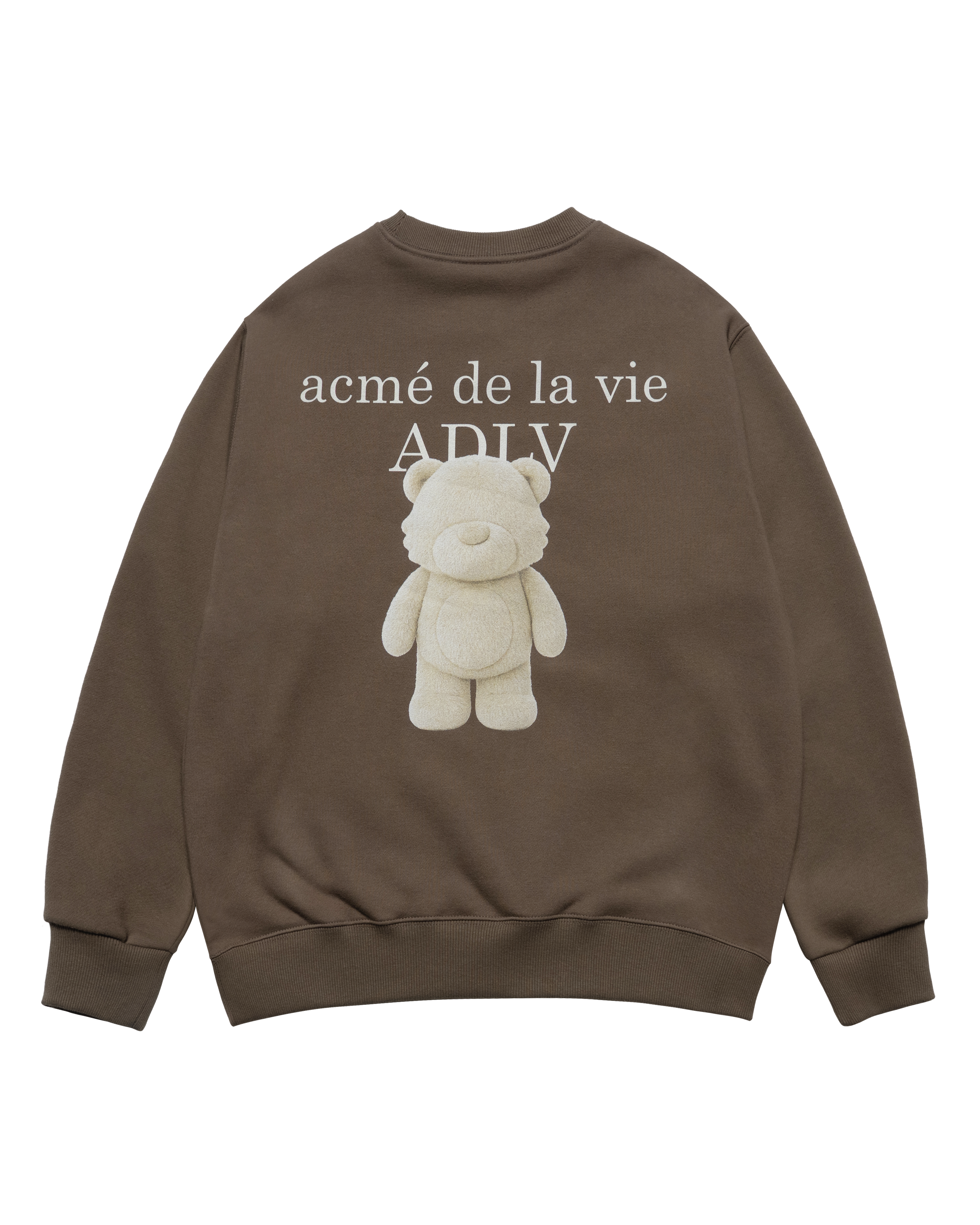 Áo nỉ FUZZY AC BEAR BASIC LOGO NAPPING Ca cao