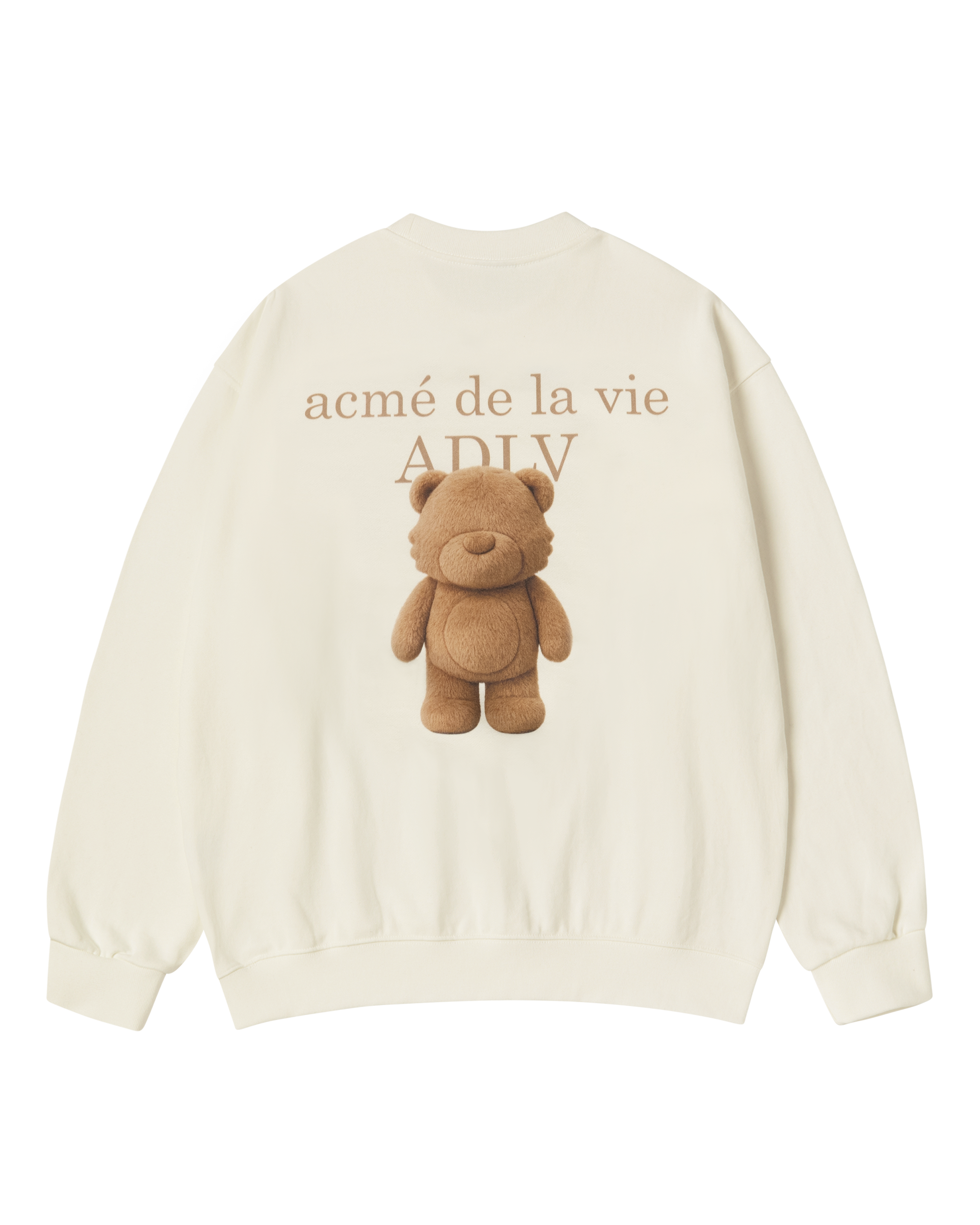 Áo nỉ FUZZY AC BEAR BASIC LOGO NAPPING Trắng ngà
