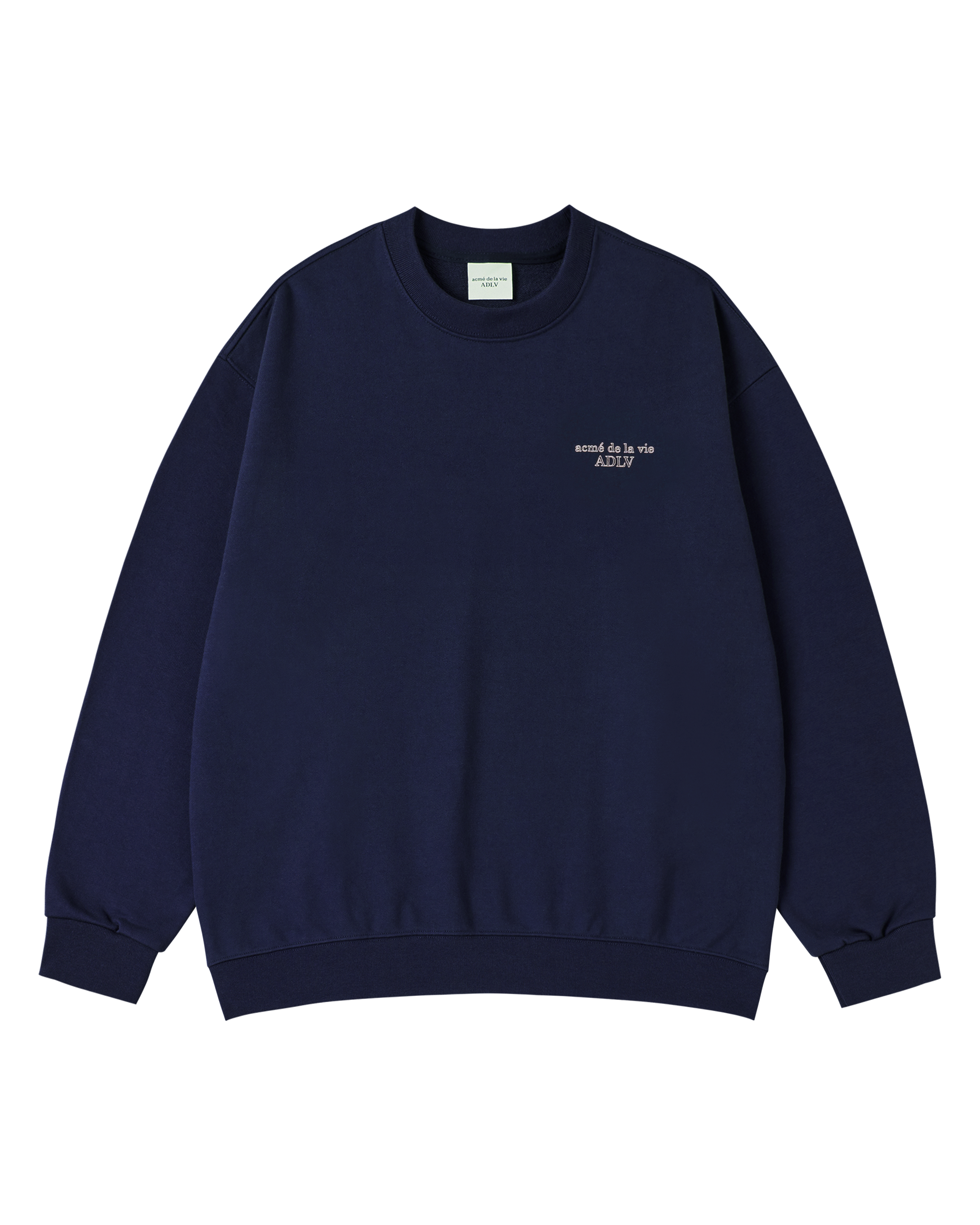 Áo nỉ BORDER LINE BASIC LOGO SEASON2 Xanh navy đậm