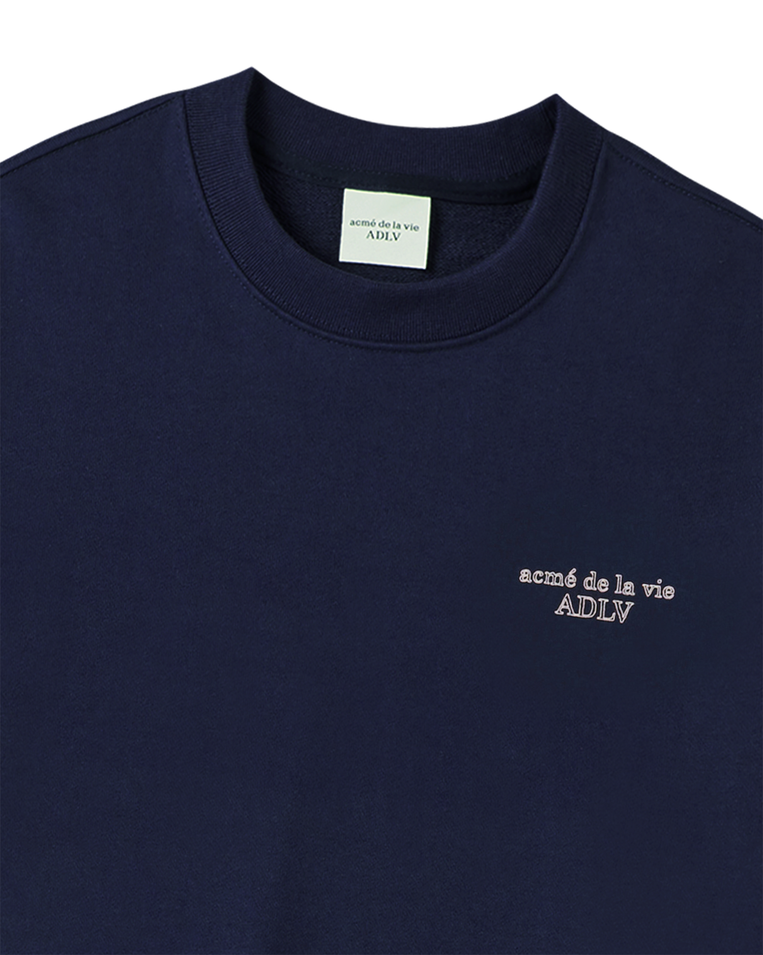 Áo nỉ BORDER LINE BASIC LOGO SEASON2 Xanh navy đậm