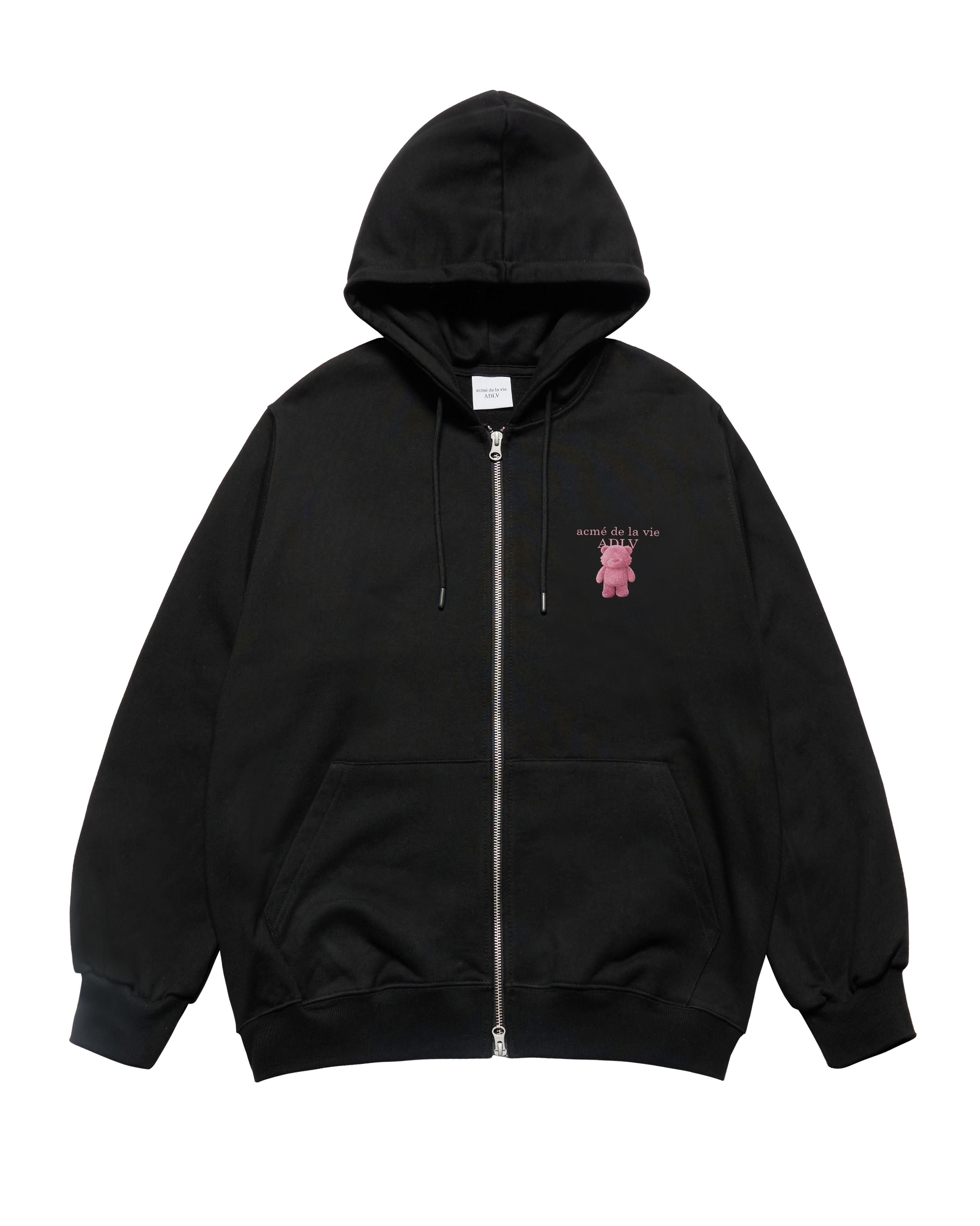 Áo hoodie FUZZY AC BEAR BASIC LOGO NAPPING Đen