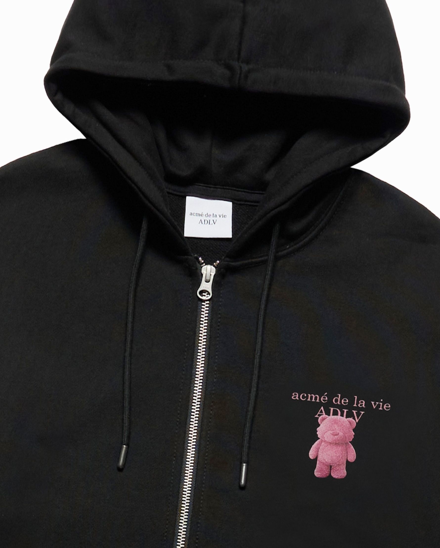 Áo hoodie FUZZY AC BEAR BASIC LOGO NAPPING Đen