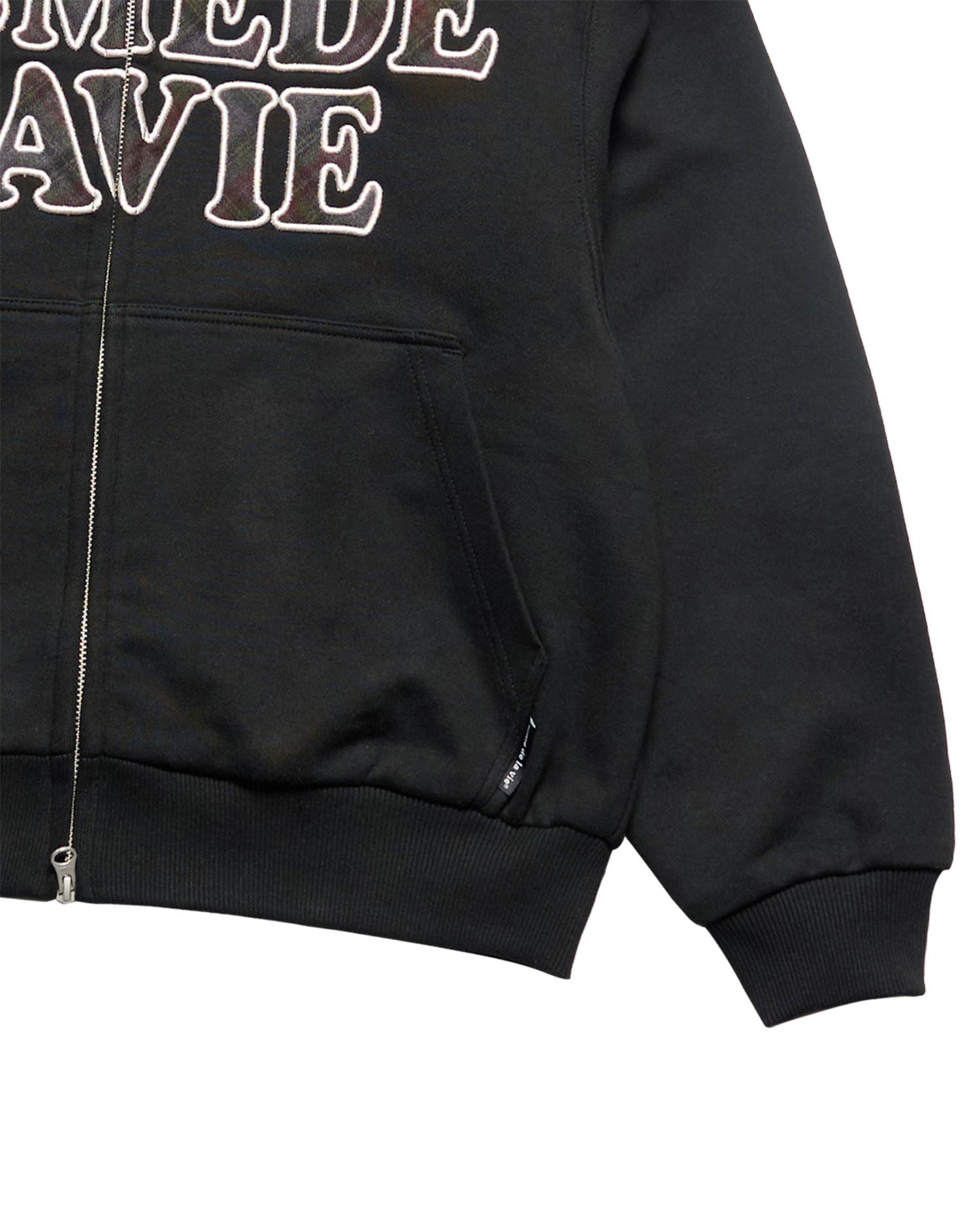 Áo hoodie ADLV CHECK APPLIQUE Đen