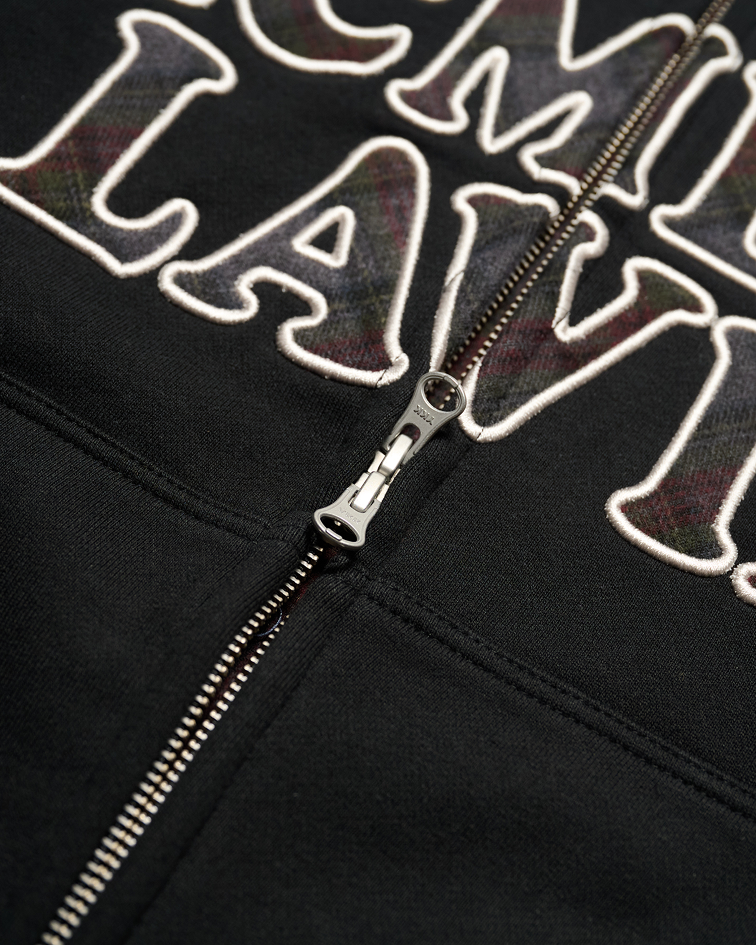 Áo hoodie ADLV CHECK APPLIQUE Đen